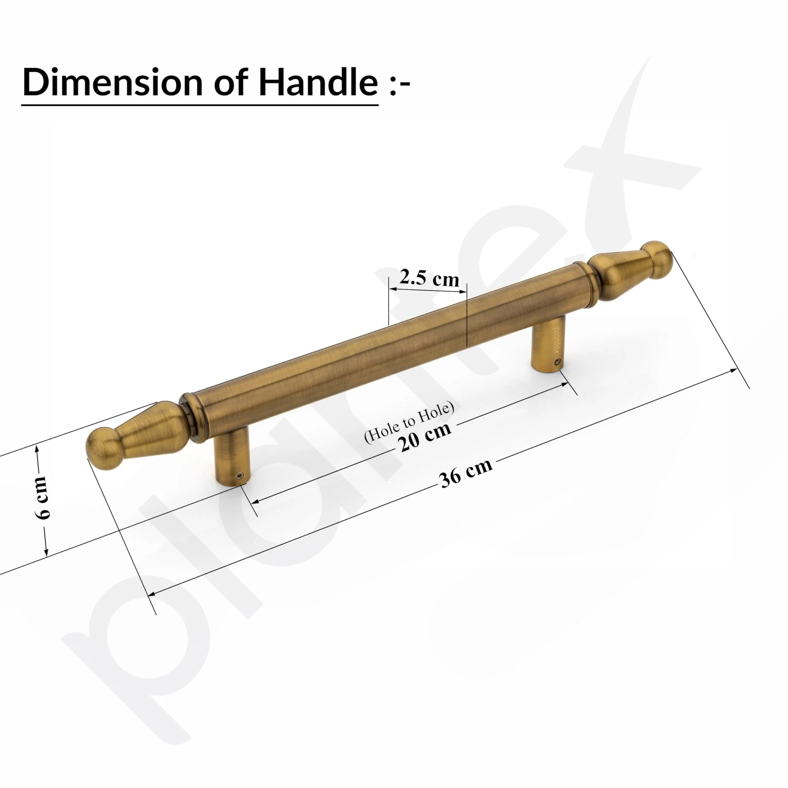 Plantex 14 Inch Door Handle/Heavy Duty Main Door Handle/Pull-Push Door Handle for Home/Office/Hotel - Pack of 1 (Brass Antique) - 3 Years Warranty - Image 2
