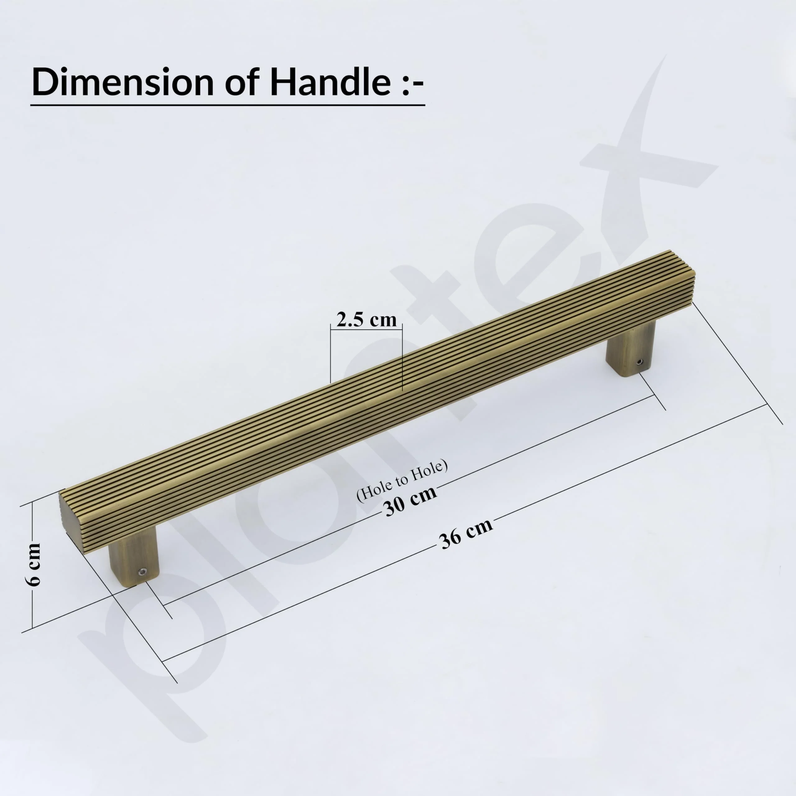 Plantex 14 Inch Main Door Handle/Pull-Push Handle for Door & Home Dรฉcor/3 Years Warranty Pack of 1 (236-Brass Antique Finish) - Image 3
