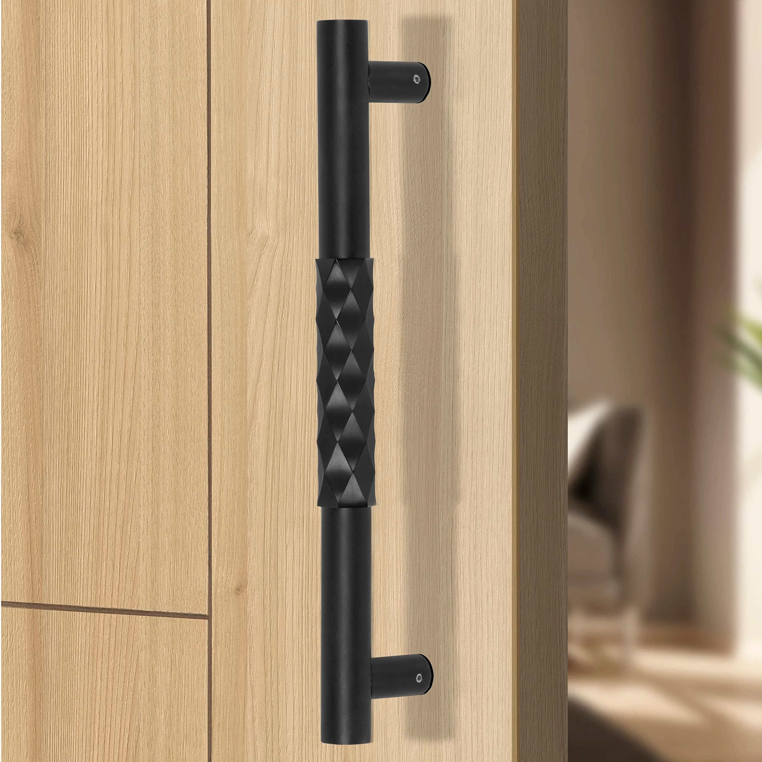 Plantex 14 inch Stainless Steel Door Handle for Main Door/Wooden & Glass Door/Pull Push Handle/Main Door Handle for All Door (Black Finish, Pack of 1) - 3 Years Warranty - Image 6
