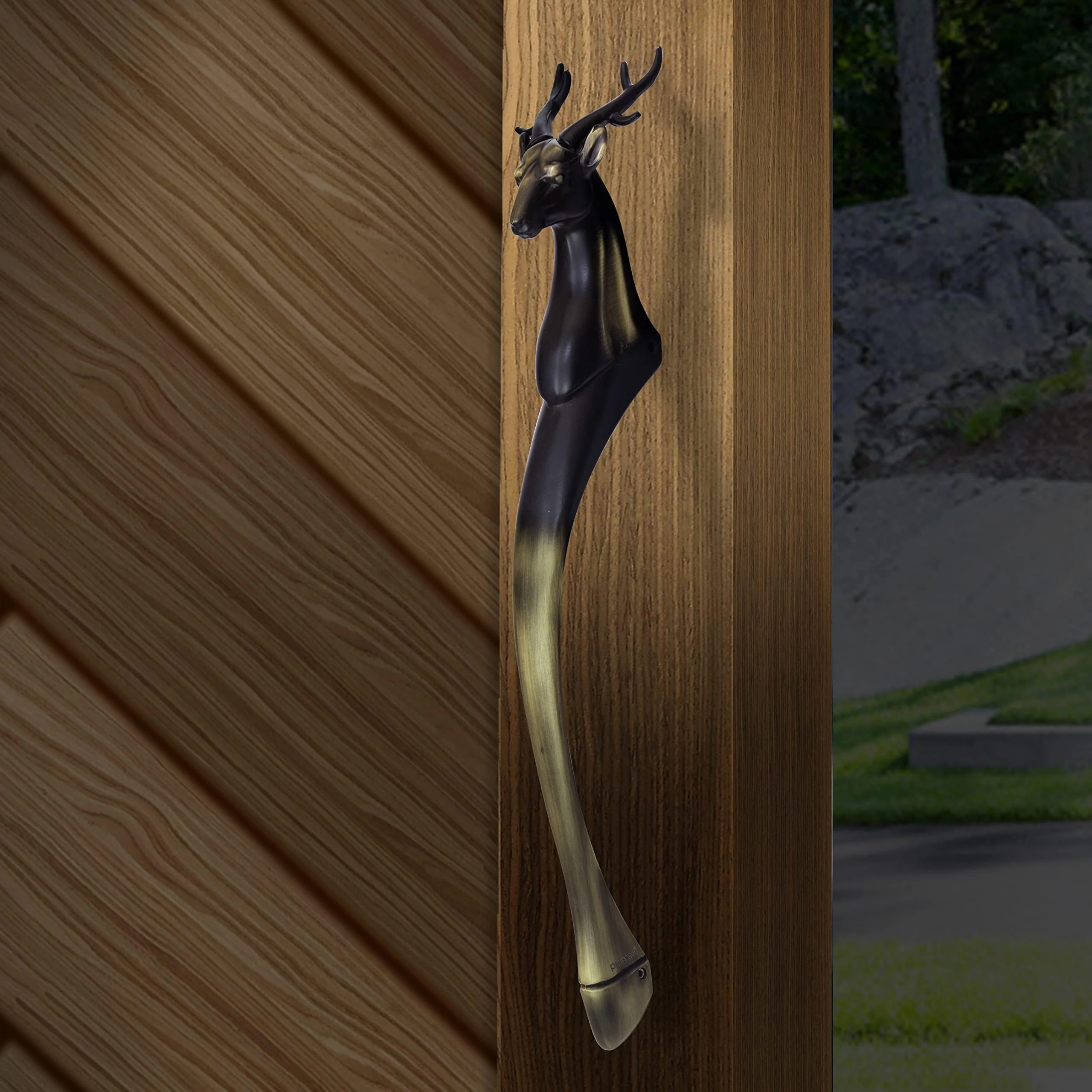 Plantex 16-inches Door Handle for Main Door/Heavy Duty Deer Shape Handles/Pull Push Antique Door Handle for Home/Hotel/Office- Pack of 1 (285-Brass Antique) - 3 Years Warranty - Image 6