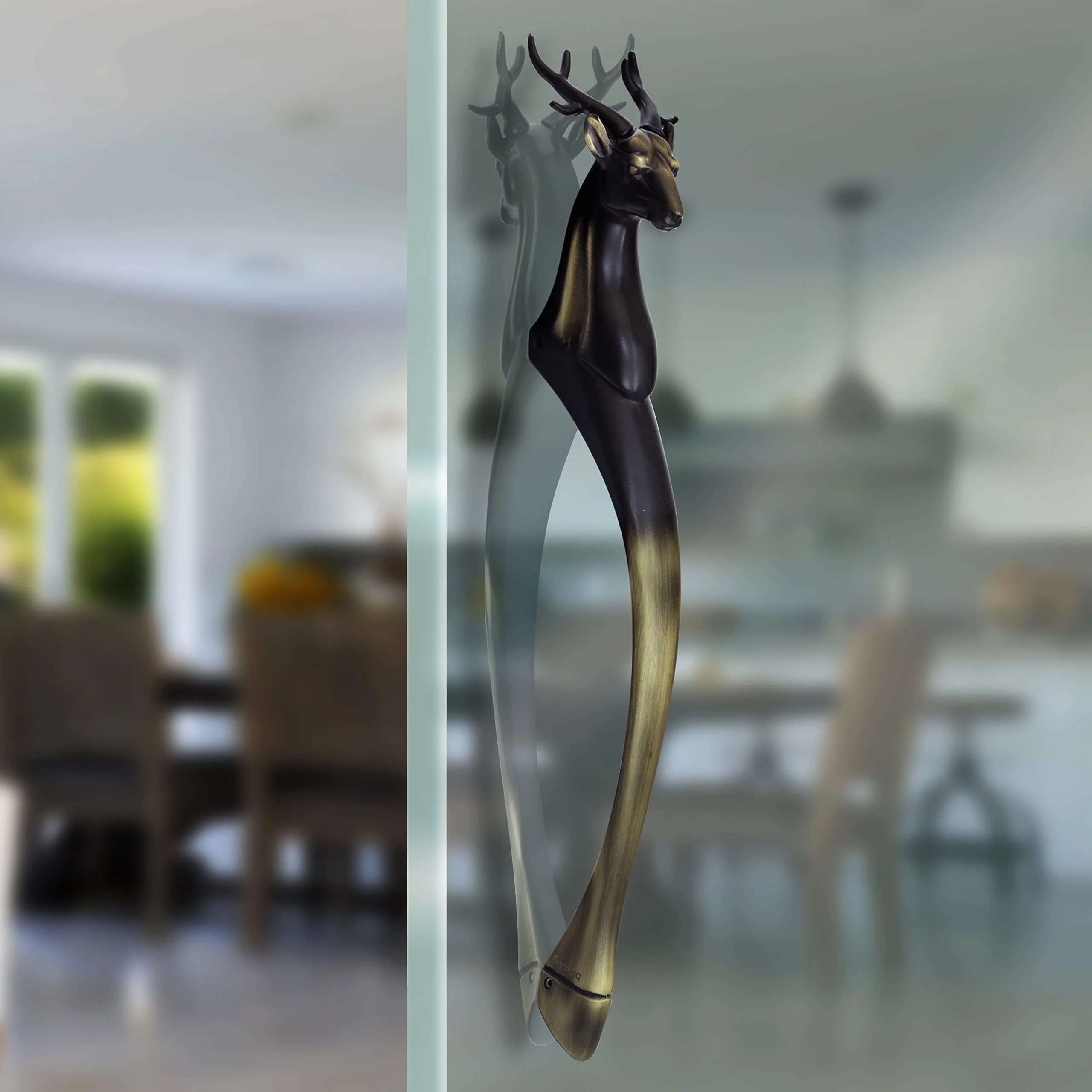 Plantex 16-inches Door Handle for Main Door/Heavy Duty Deer Shape Handles/Pull Push Antique Door Handle for Home/Hotel/Office- Pack of 1 (285-Brass Antique) - 3 Years Warranty - Image 7