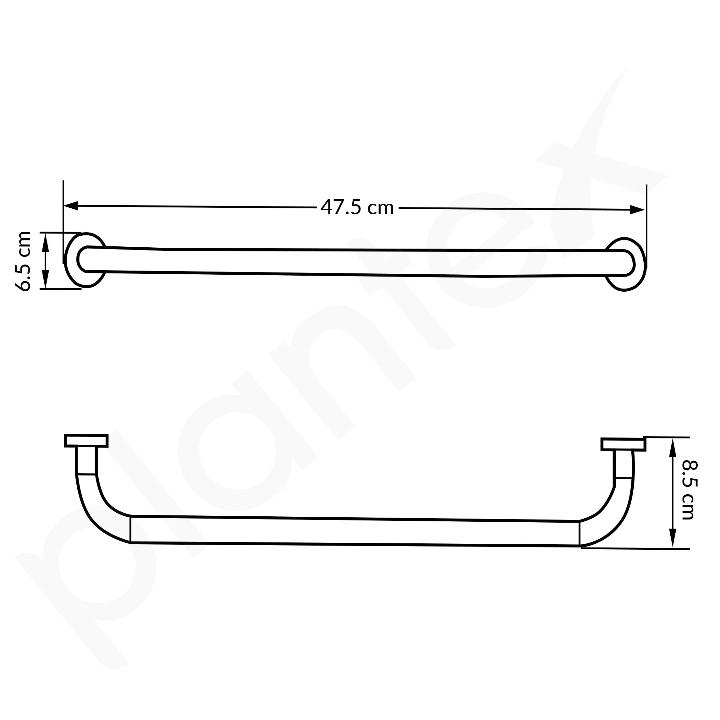 Plantex 18 Inch Stainless Steel Grab Bar for Toilet/Safety Support for Senior Citizens/Secure Bathroom Handrail/Bathroom Accessories (Chrome) - Image 5