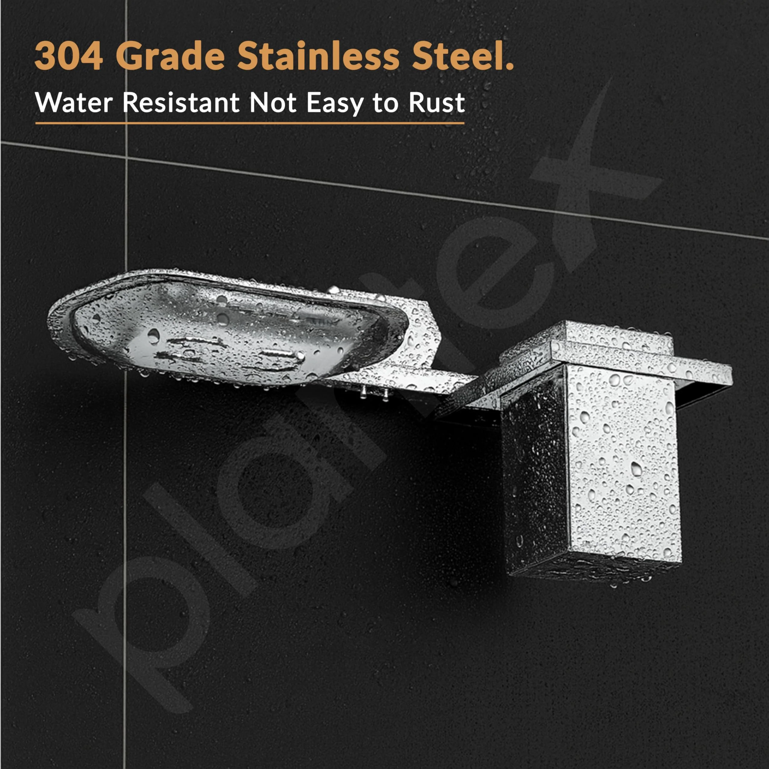 Plantex 2in1 Soap Dish with Tumbler Holder for Bathroom/304 Grade Stainless Steel Soap Holder with Toothbrush Holder/Bathroom Accessories - Pack of 1 (Delta - 2808, Chrome) - Image 7