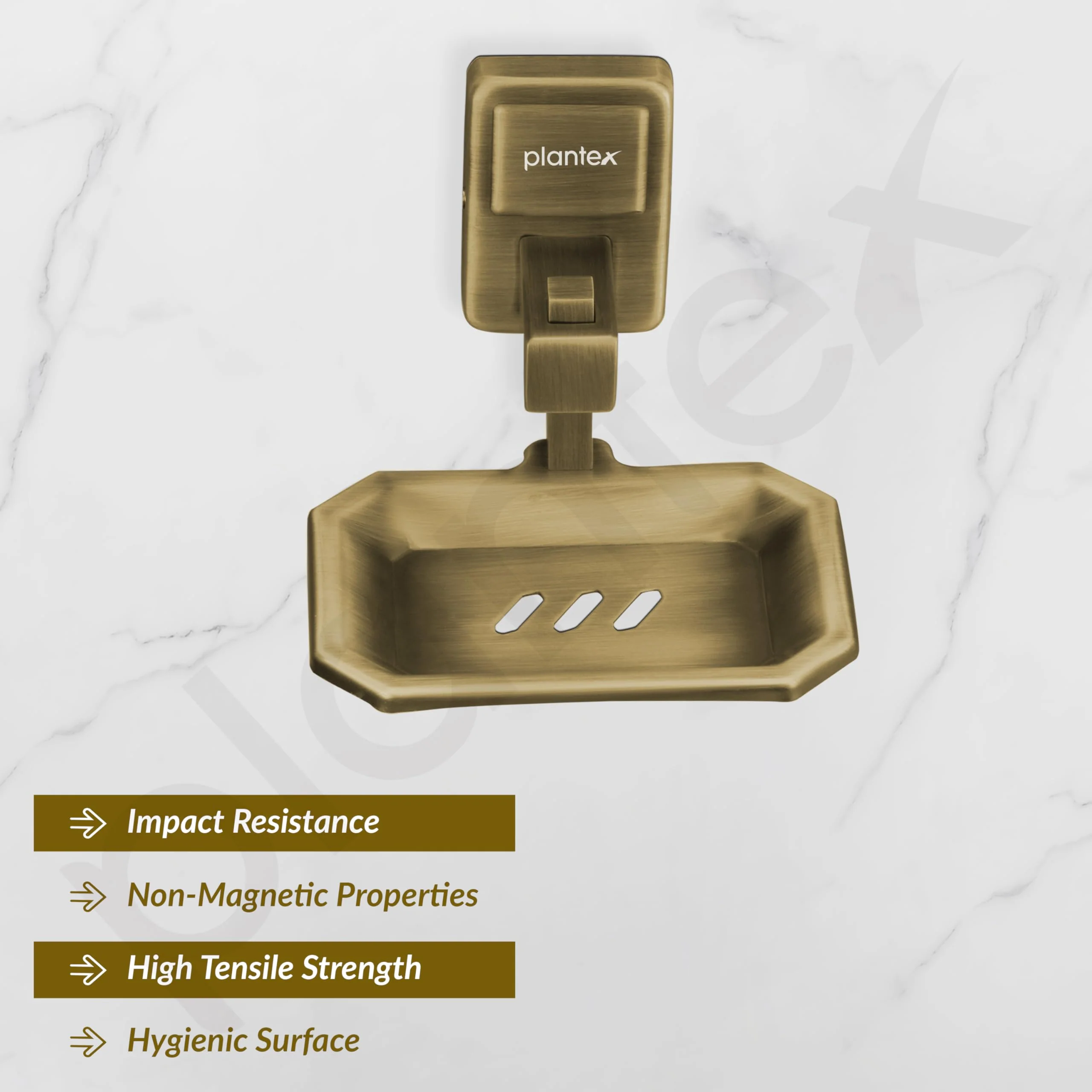 Plantex 304 Garde Stainless Steel Soap Holder for Bathroom/Soap Dish/Bathroom Soap Stand/Bathroom Accessories - Darcy (Antique) - Image 2