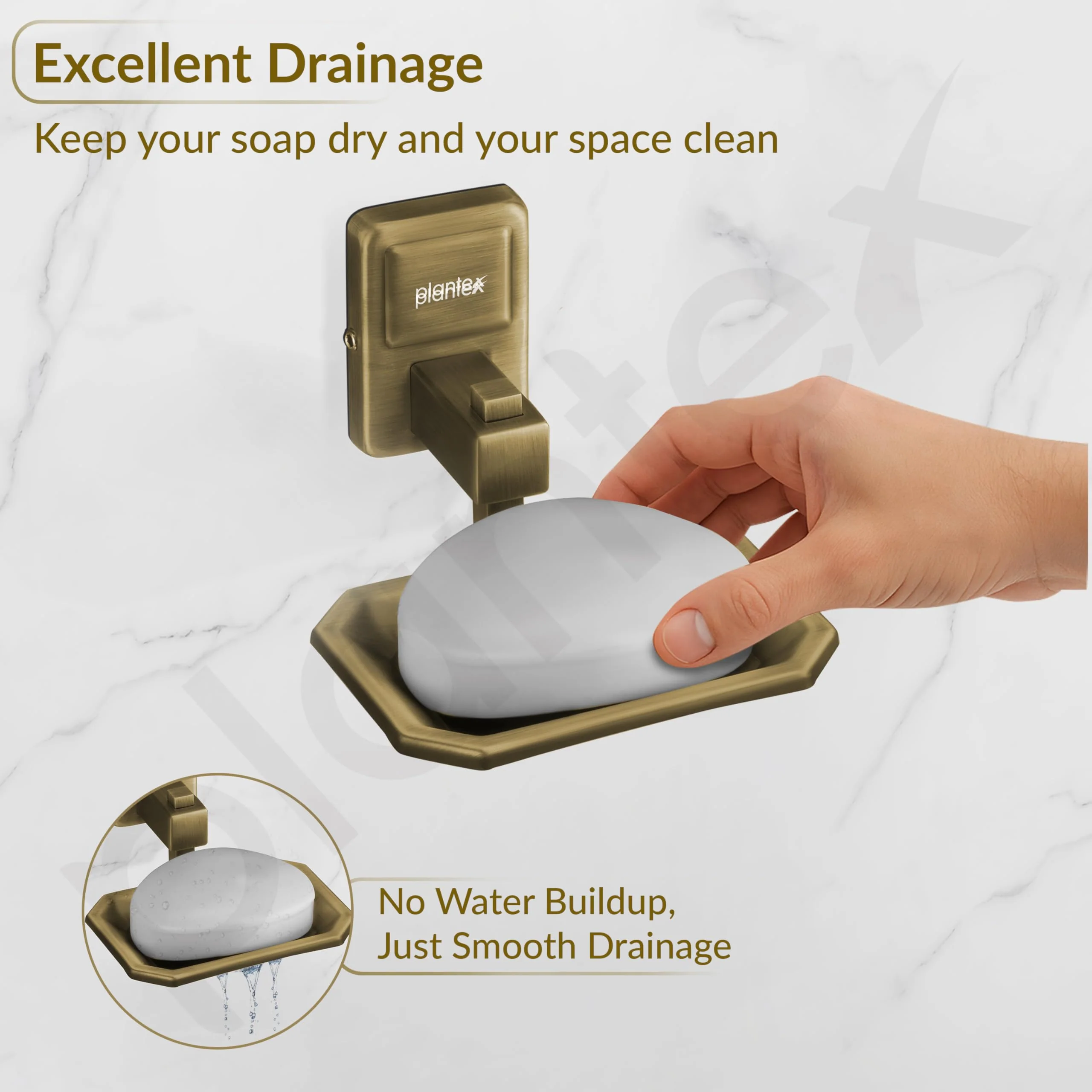 Plantex 304 Garde Stainless Steel Soap Holder for Bathroom/Soap Dish/Bathroom Soap Stand/Bathroom Accessories - Darcy (Antique) - Image 6