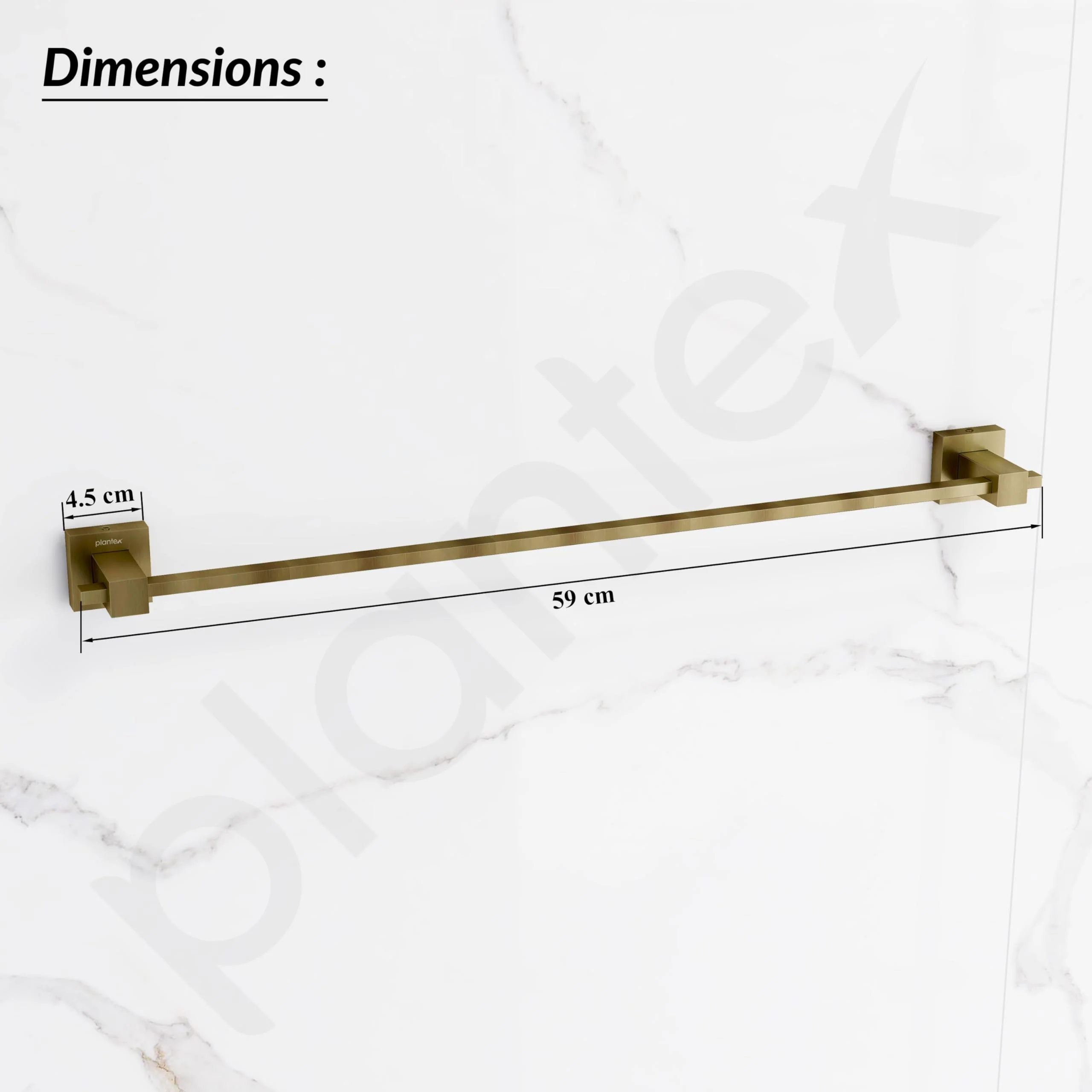 Plantex 304 Grade Stainless Steel 24 inchTowel Hanger for Bathroom/Single Towel Rod/Towel Bar/Towel Holder/Stand/Bathroom Accessories - Splash (Antique) - Image 3