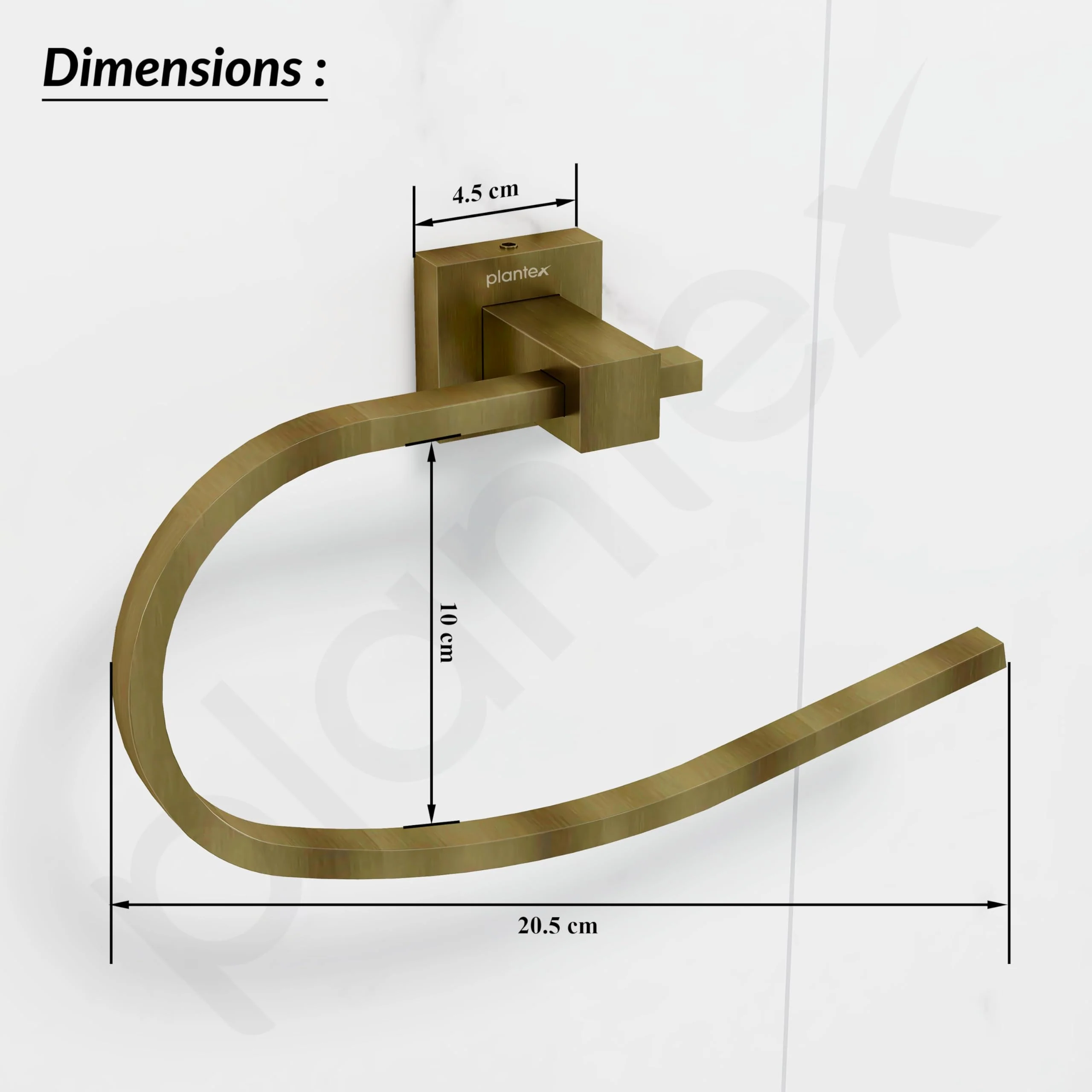 Plantex 304 Grade Stainless Steel Napkin Holder for Wash Basin/Hand Towel Holder for Kitchen/Napkin Hanger/Bathroom Accessories - Splash (Antique) - Image 3