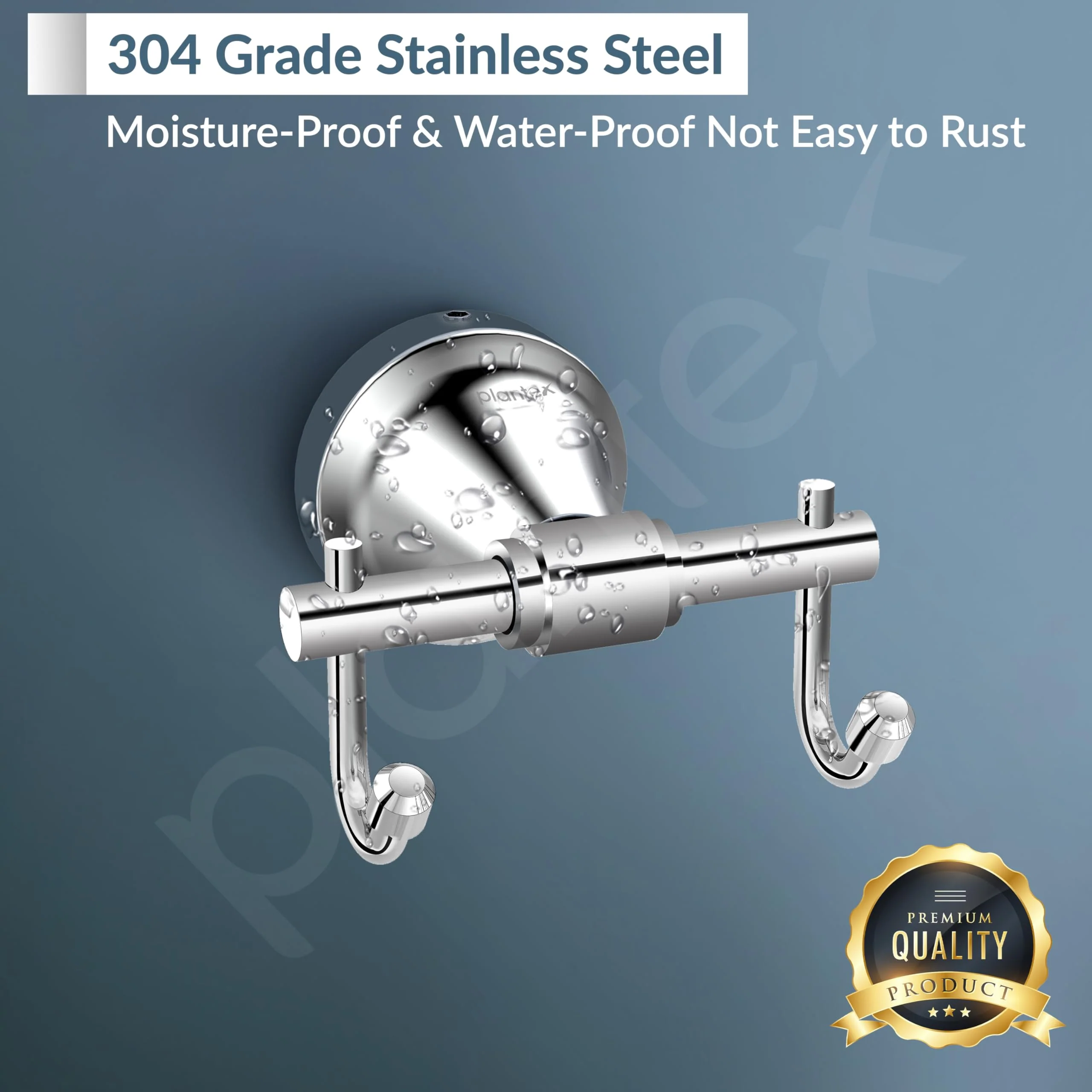 Plantex 304 Grade Stainless Steel Robe Hook/Cloth Hanger/Robe Hooks for Bathroom/Wall Hanging/Bathroom Accessories - Chrome (Niko) - Image 6