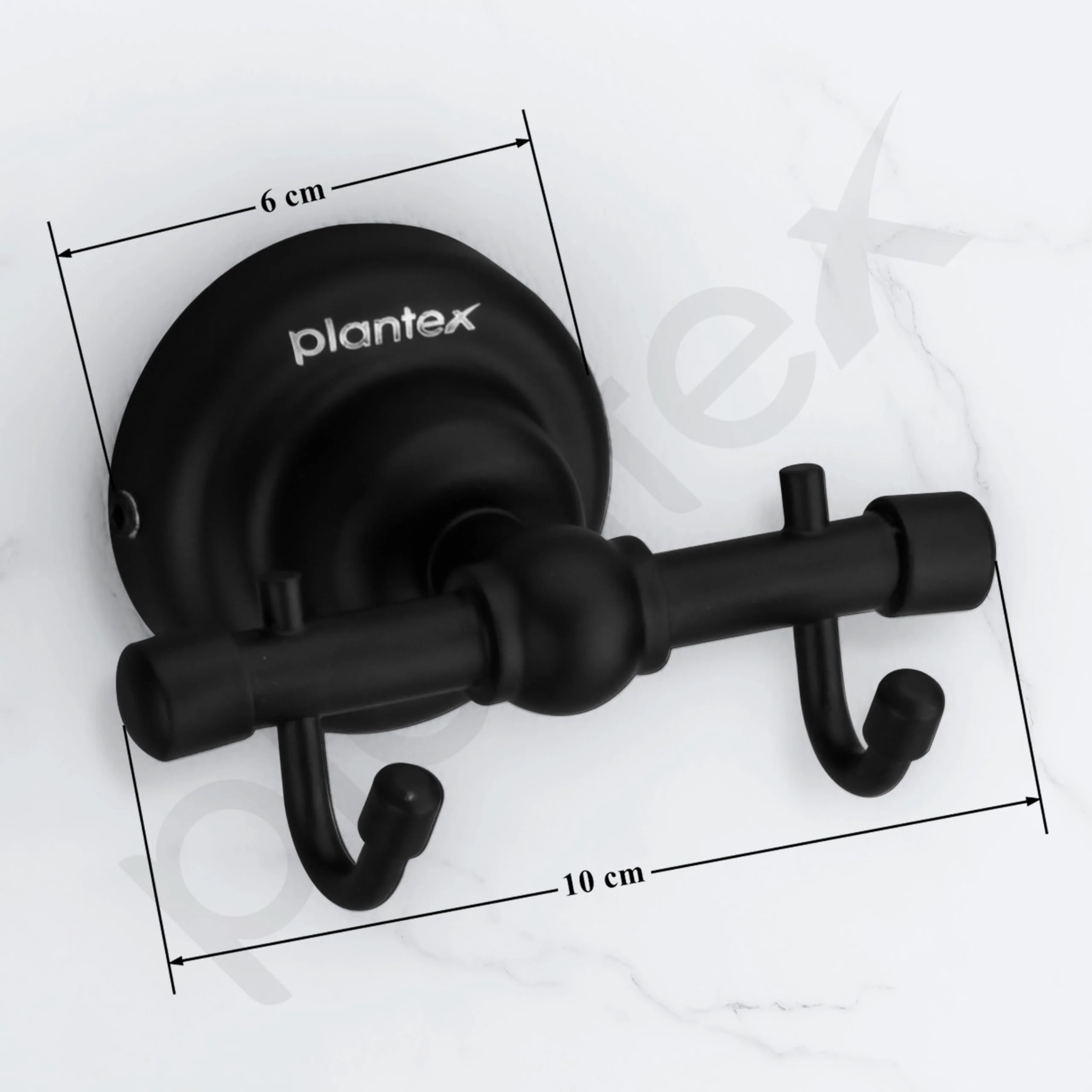 Plantex 304 Grade Stainless Steel Robe Hook/Cloth-Towel Hanger/Napkin Hanger/Bathroom Accessories - Skyllo (Black) - Image 4
