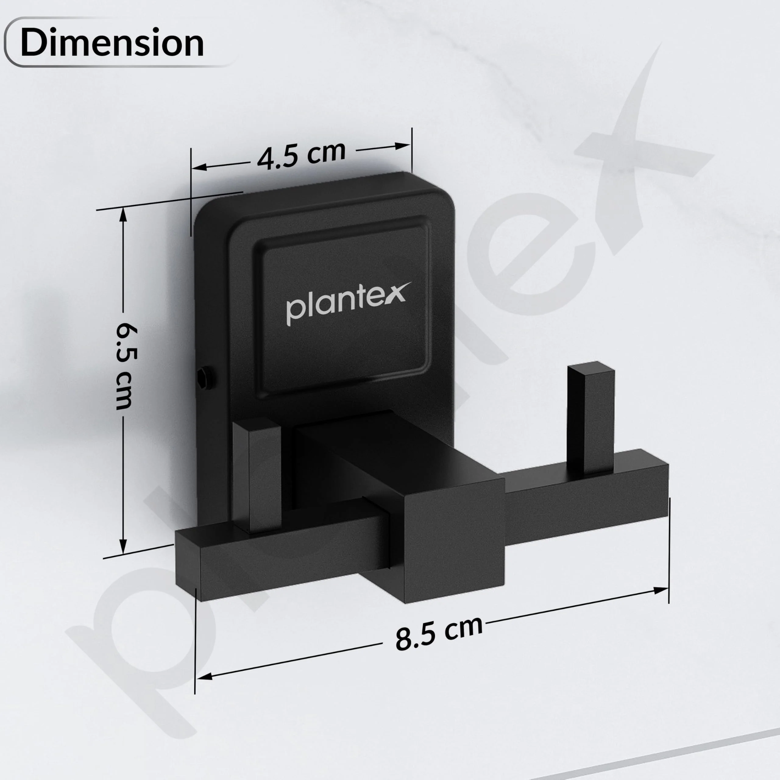 Plantex 304 Grade Stainless Steel Robe Hook/Wall Hooks for Hanging Clothes/Robe Hooks for Bathroom/Bathroom Accessories/Robe Hook Black - Darcy - Image 2