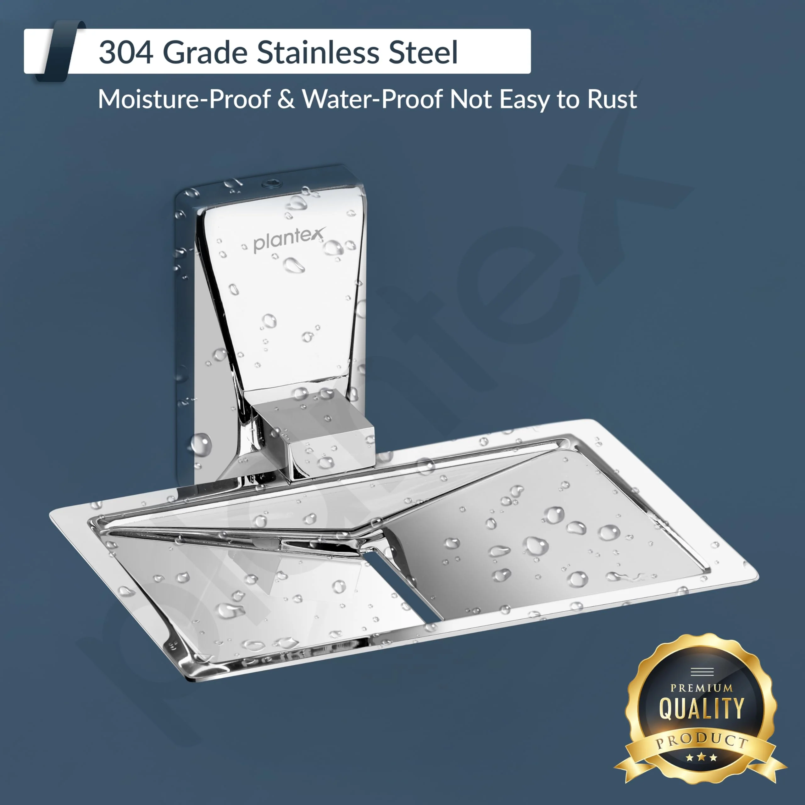 Plantex 304 Grade Stainless Steel Single Soap Dish/Soap Stand/Wall Mounted Soap Holder/Bathroom Accessories - Crystal (Chrome) - Image 7