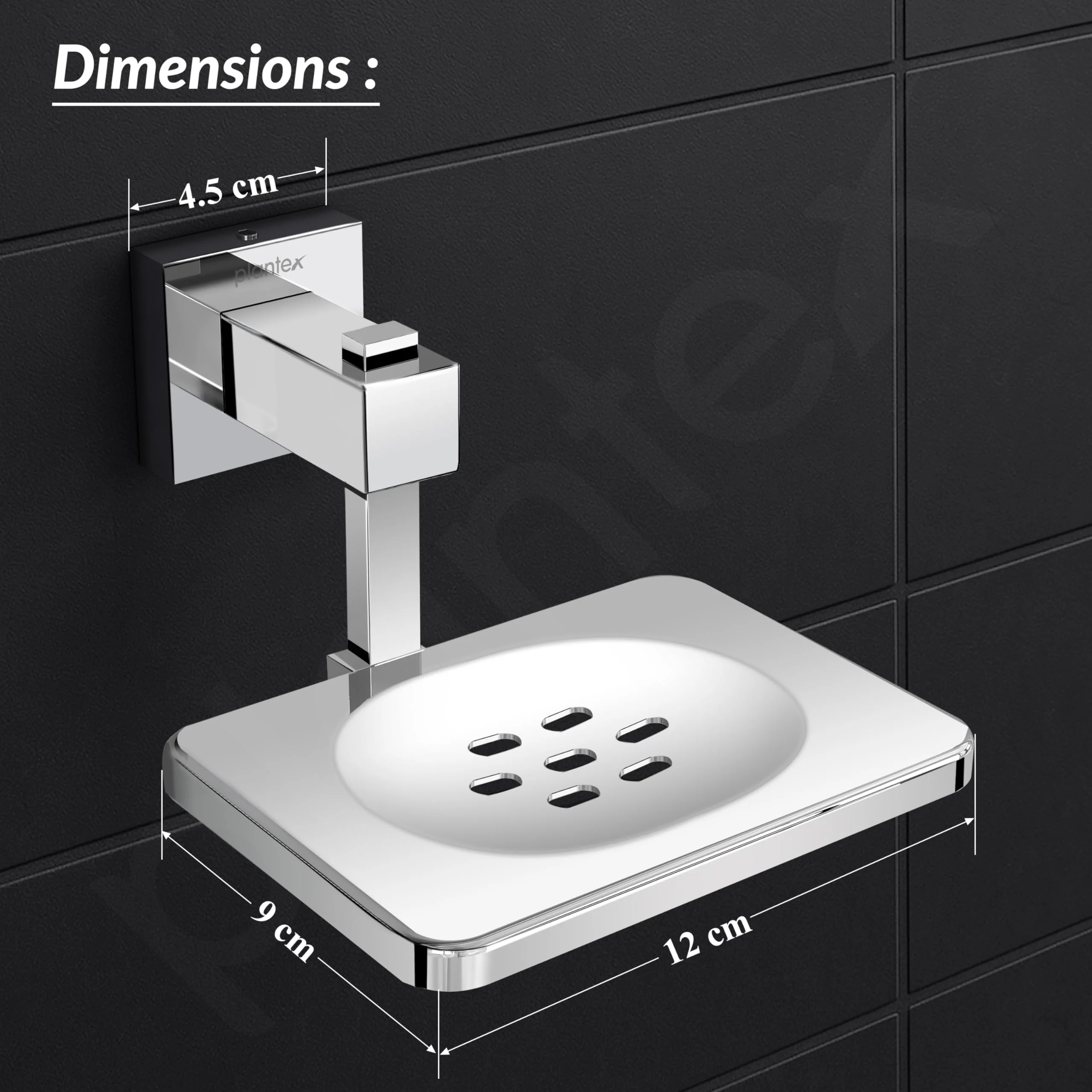 Plantex 304 Grade Stainless Steel/Soap Holder for Bathroom/Soap Holder/Soap Dish/Bathroom Accessories - Splash (Chome) - Image 3