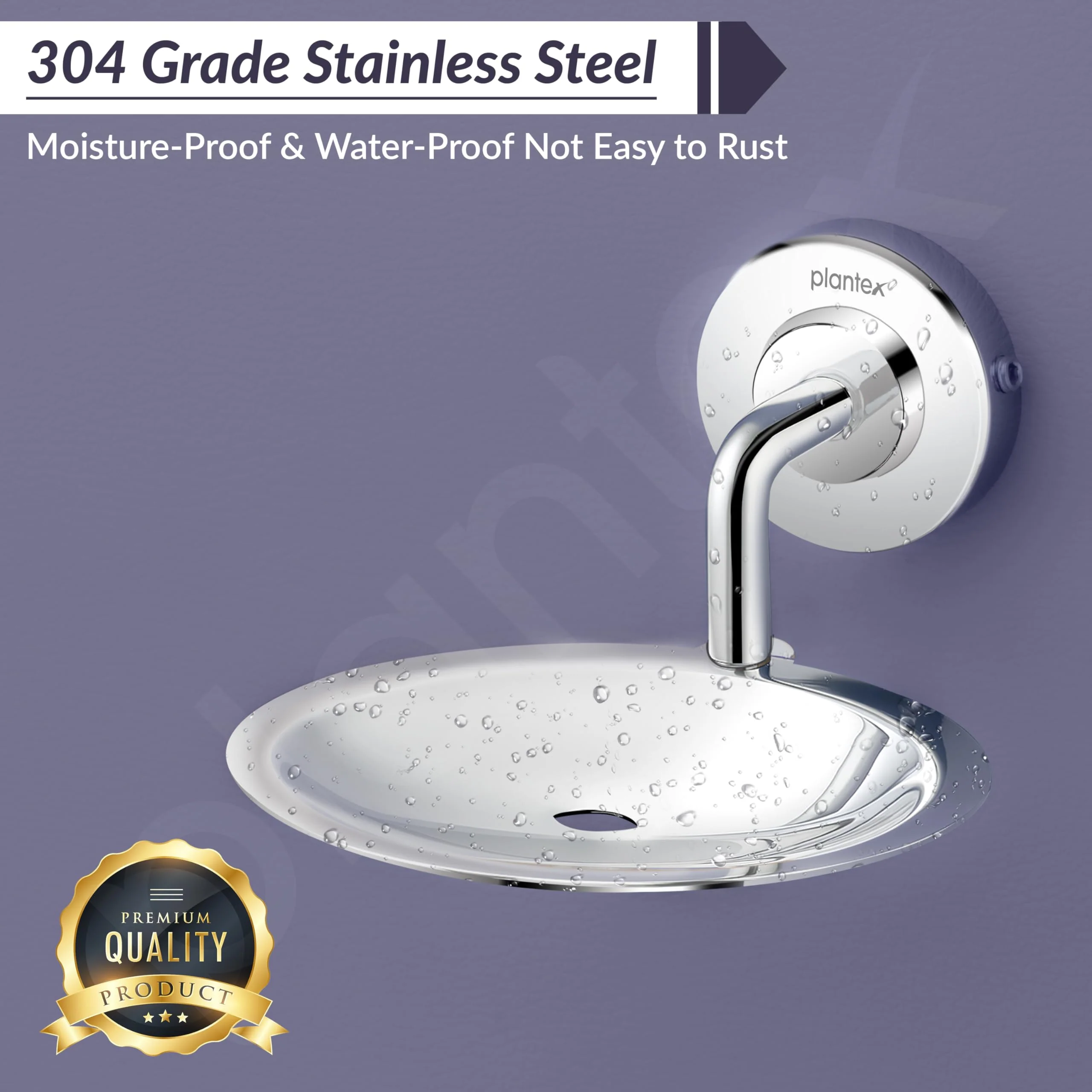Plantex 304 Grade Stainless Steel Soap Holder for Bathroom/Wall Mounted Soap Holder/Soap Dish/Bathroom Accessories - Daizy (Chrome) - Image 7