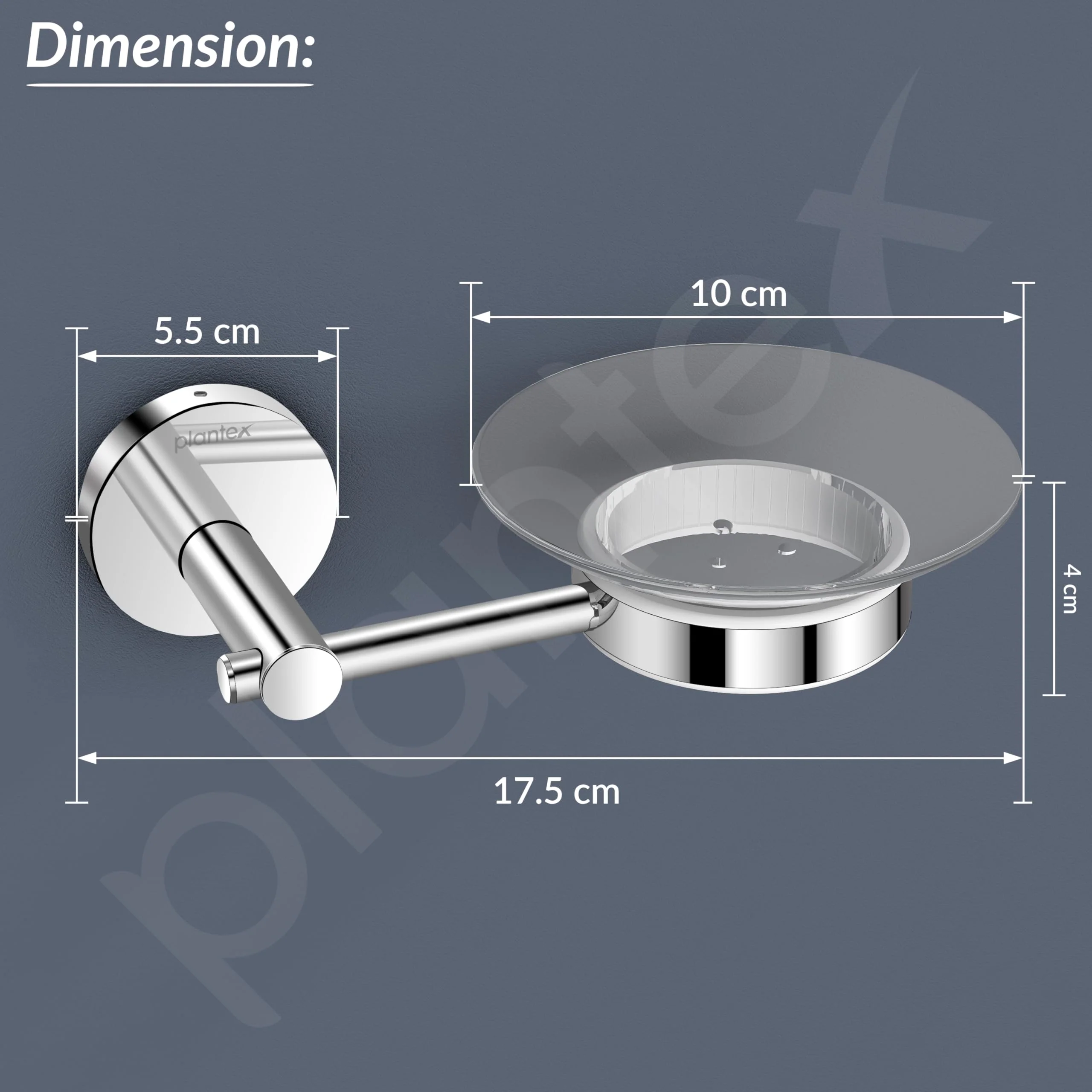 Plantex 304 Grade Stainless Steel Soap Holder Stand for Bathroom and Wash Basin/Bathroom Accessories - Oreo (Chrome) - Image 3
