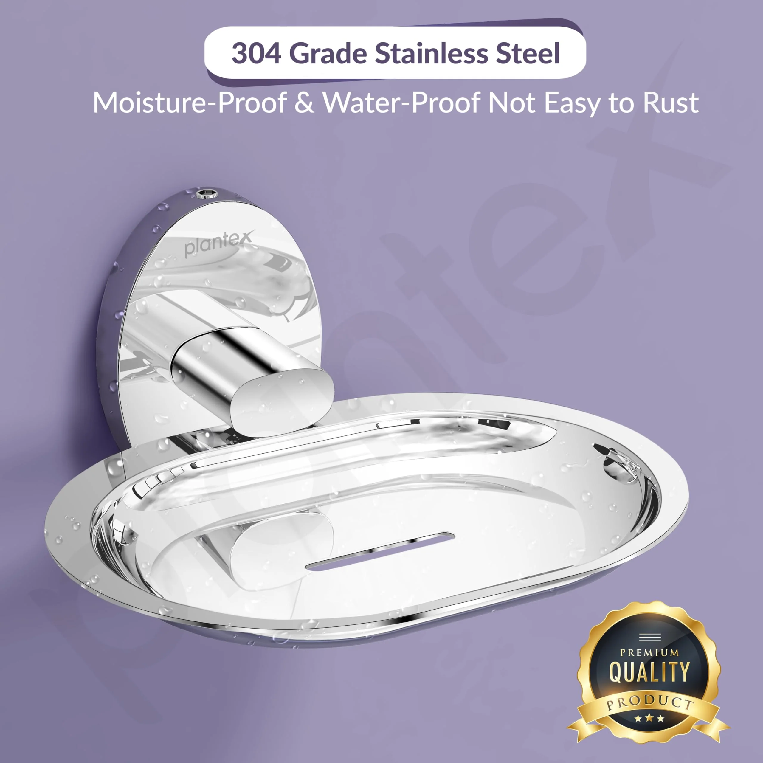Plantex 304 Grade Stainless Steel Soap Holder Stand for Bathroom and Wash Basin/Wall Mounted Soap Holder/Soap Dish/Bathroom Accessories (Chrome) - Image 7