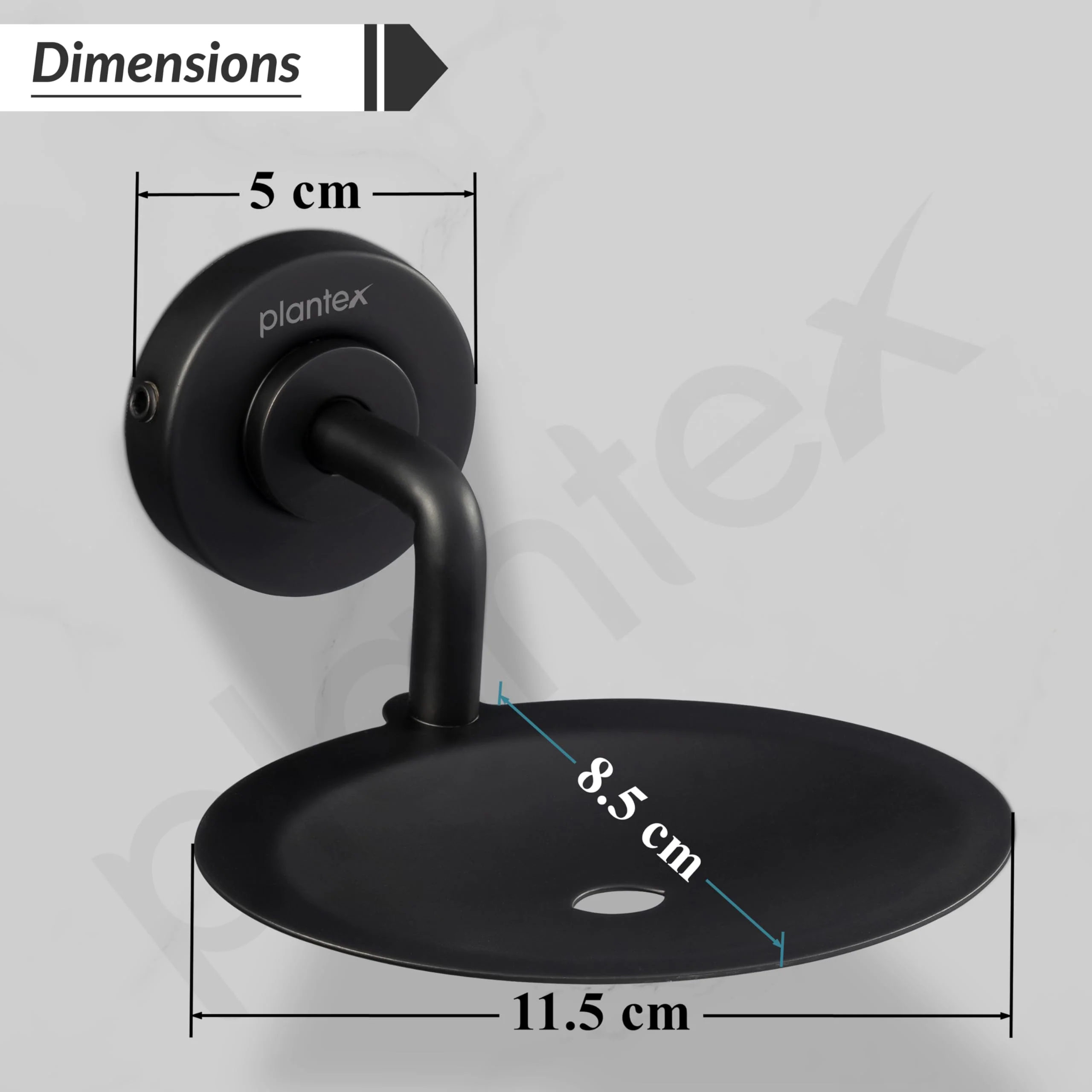 Plantex 304 Grade Stainless Steel Soap Holder/Stylish and Durable Soap Dish for Bathroom/Single Soap Tray/Bathroom Accessories - Daizy (Black) - Image 4
