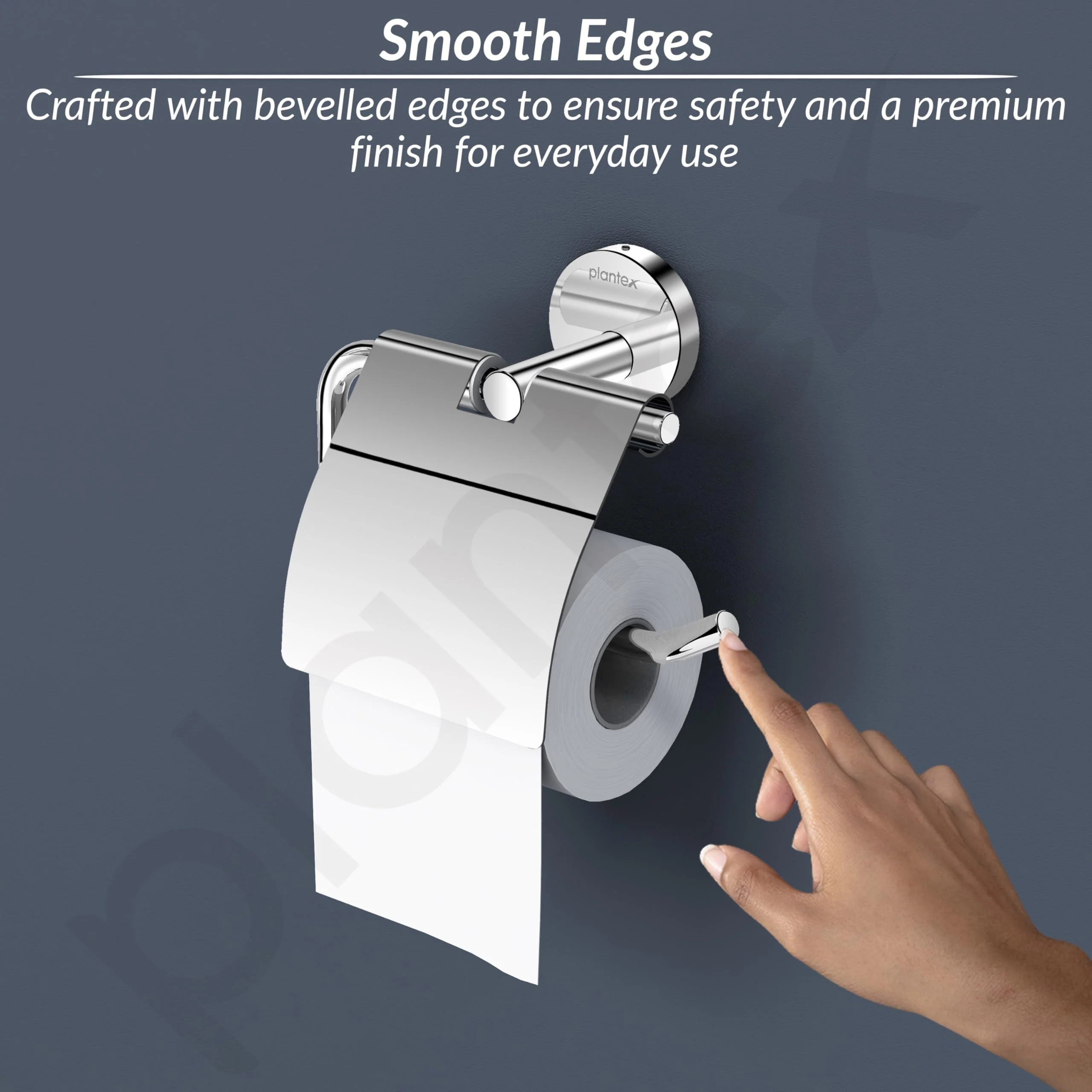 Plantex 304 Grade Stainless Steel Toilet Paper Holder Roll Holder/Tissue Paper Roll Holder/Toilet Paper Holder for Bathroom Accessories - Oreo (Chrome) - Image 7
