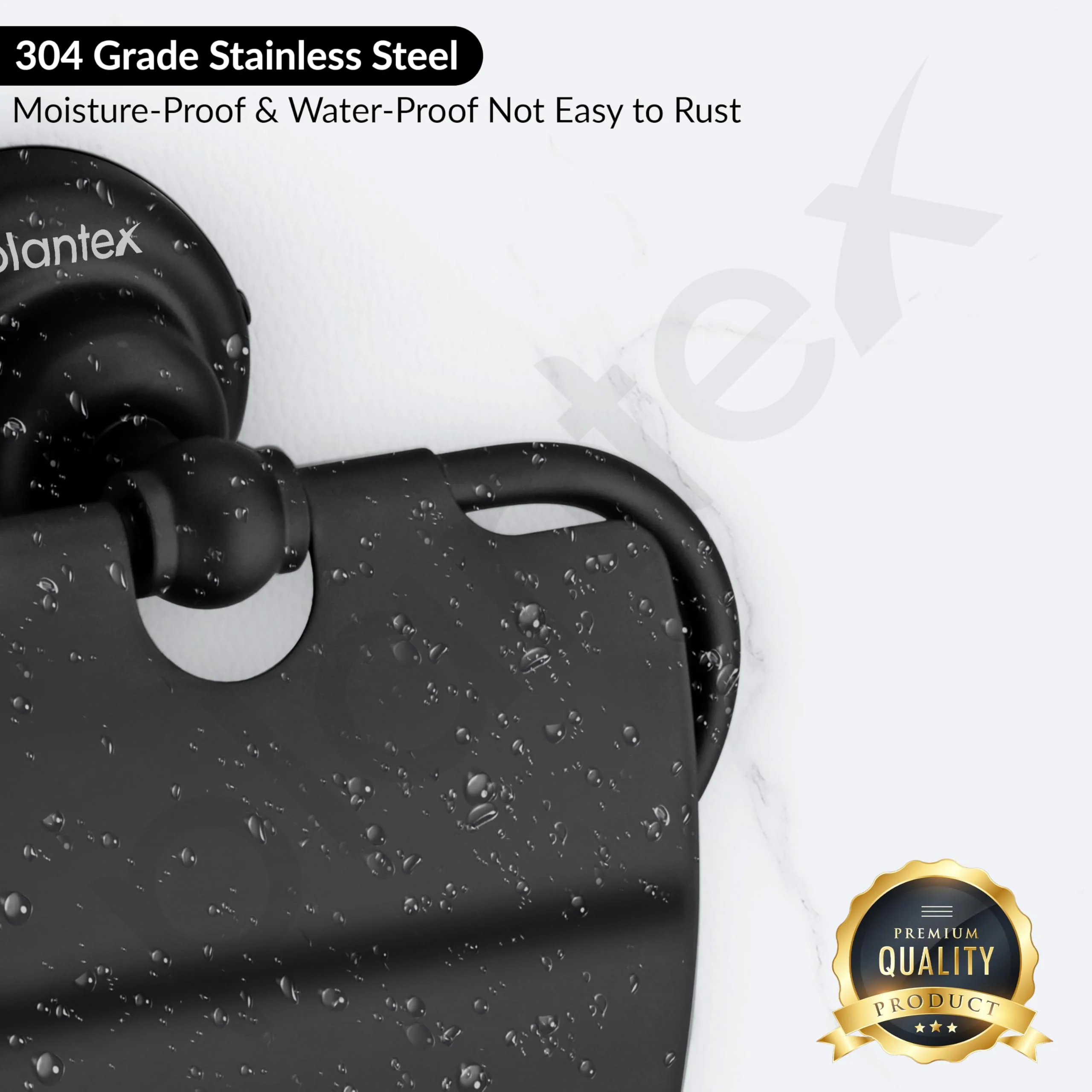 Plantex 304 Grade Stainless Steel Toilet Paper Roll Holder/Toilet Paper Holder/Tissue Roll Holder for Bathroom Accessories - Skyllo (Black) - Image 6