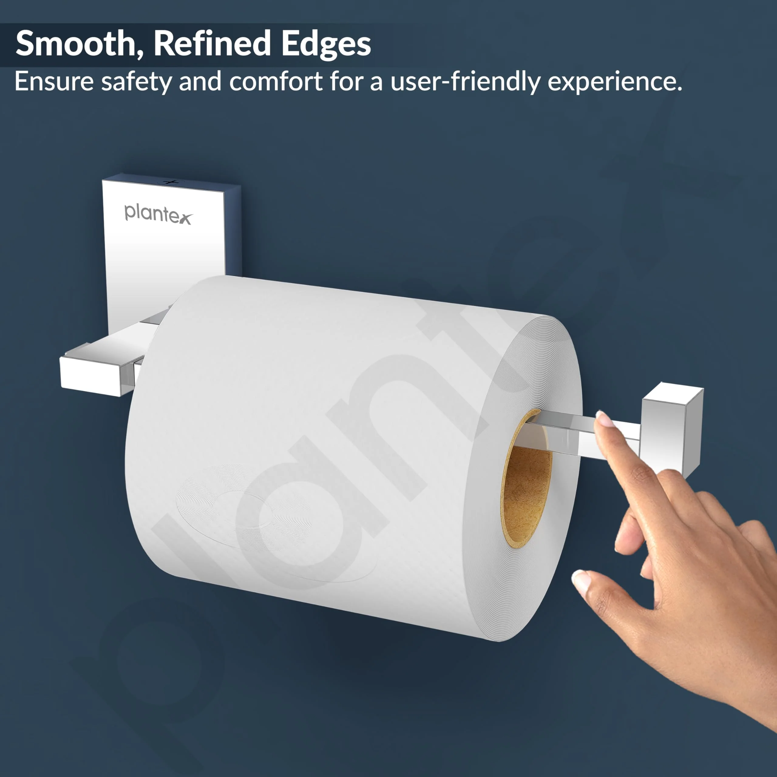 Plantex 304 Grade Stainless Steel Toilet Paper Roll Holder/Toilet Paper Holder/Toilet Roll Holder for Bathroom Accessories - Senso (Chrome) - Image 7
