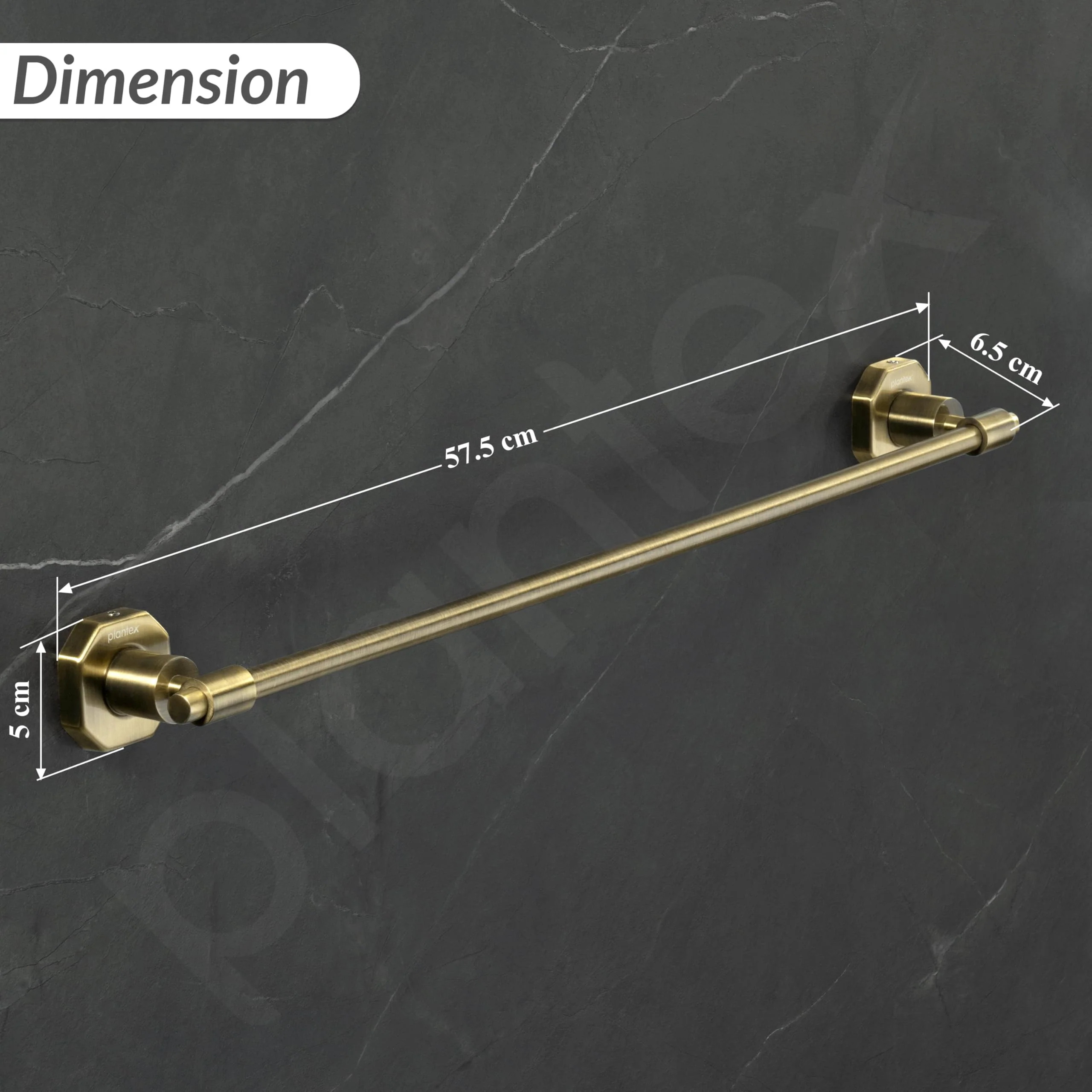 Plantex 304 Grade Stainless Steel Towel Rod/Towel Rack for Bathroom/Towel Bar/Hanger/Stand/Bathroom Accessories - Nipron (24 Inch - Brass Antique) - Image 2