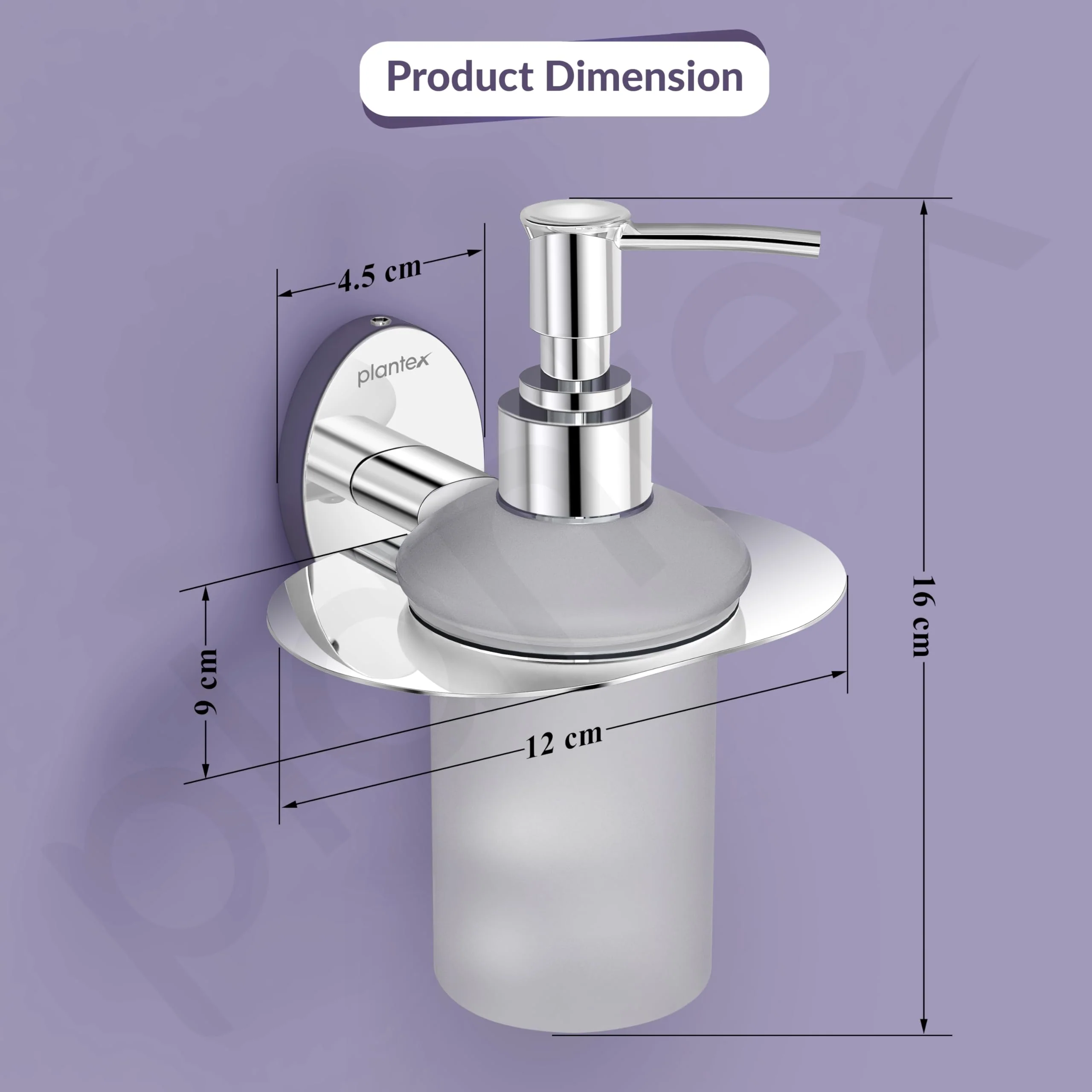 Plantex 304 Grade Stainless Steel Wash Basin Handwash Holder and Dispenser for Liquid Soap/Bathroom Accessories - Olive (Chrome) - Image 4
