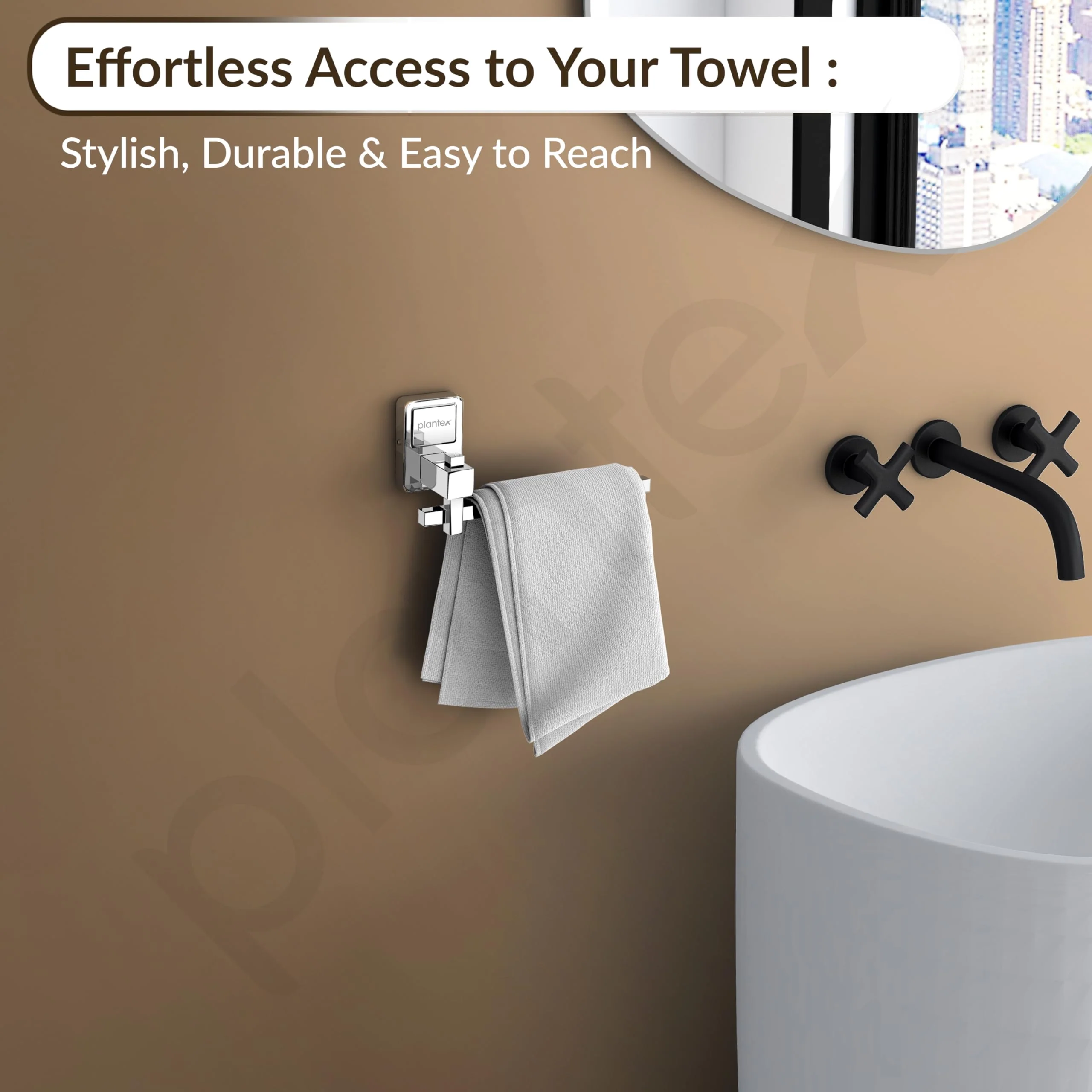 Plantex 304 Stainless Steel Napkin Holder for Wash Basin/Towel Ring for Bathroom/Napkin Hanger for Kitchen/Bathroom Accessories, Darcy(Chrome Finish) - Image 5