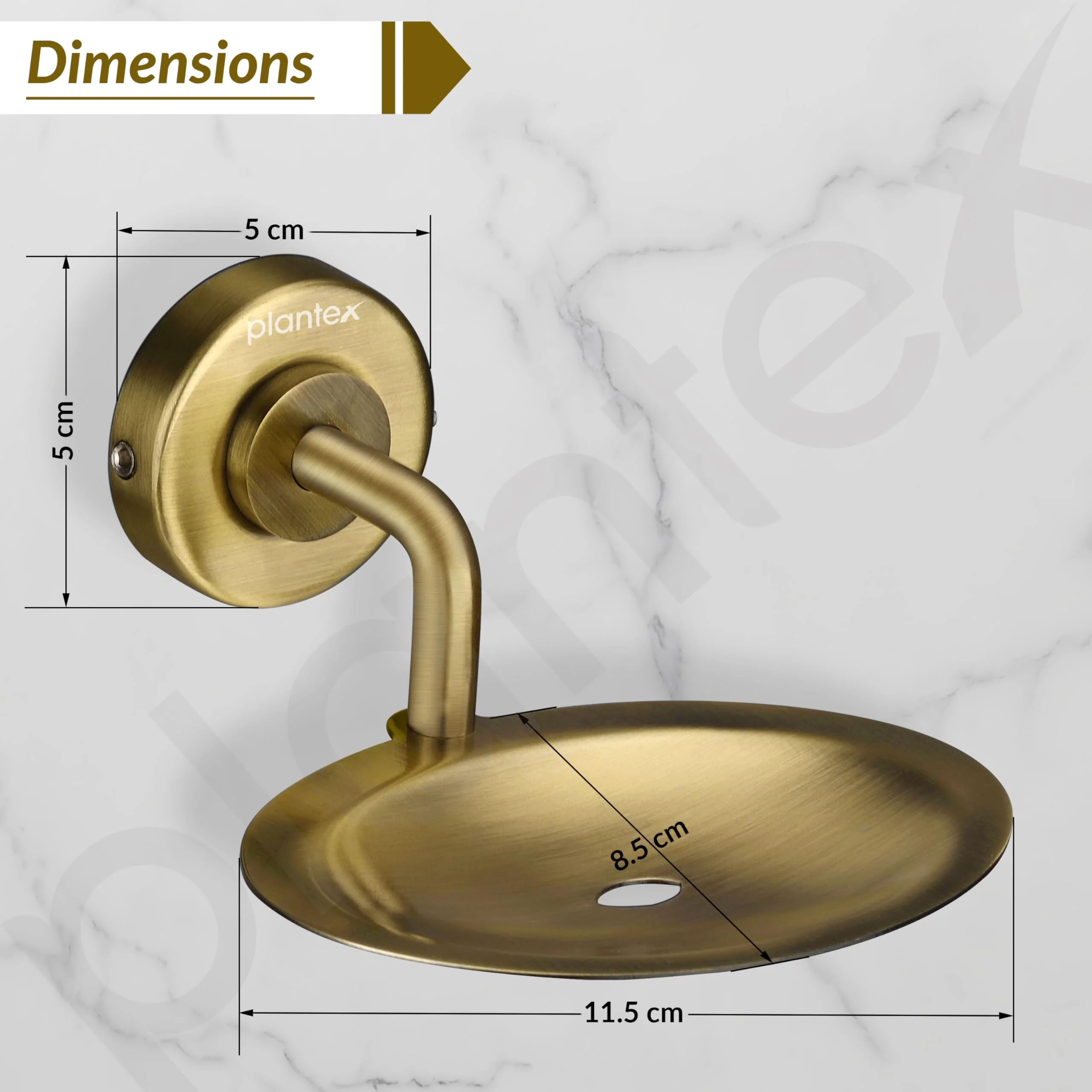 Plantex 304 Stainless Steel Soap Holder for Bathroom/Soap Dish/Soap Stand/Soap Tray/Bathroom Accessories - Daizy (Antique) - Image 4