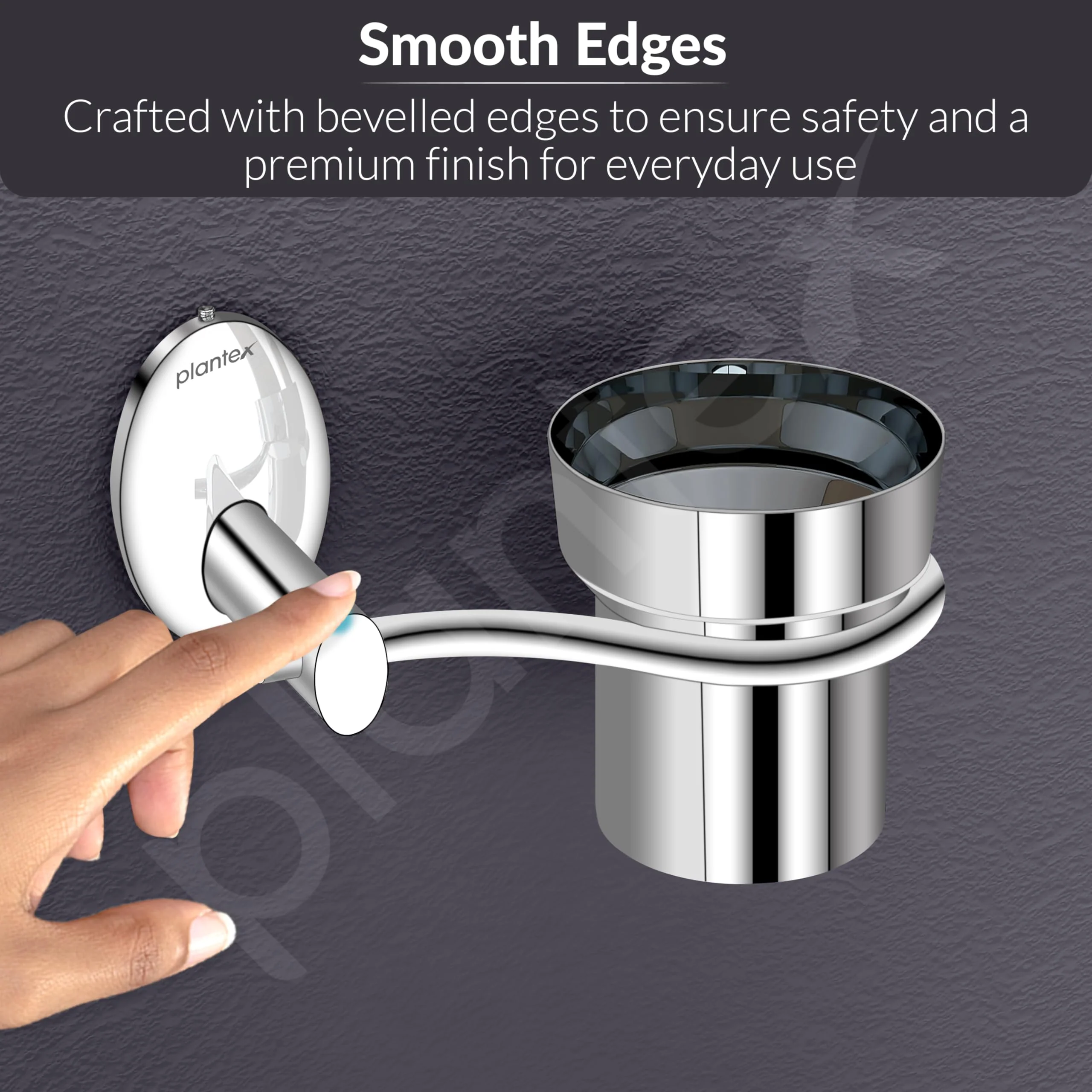 Plantex 304 Stainless Steel Toothbrush Holder/Paste & Tumbler Holder for Bathroom and Wash Basin/Bathroom Accessories - (Oreva - Silver) - Image 7
