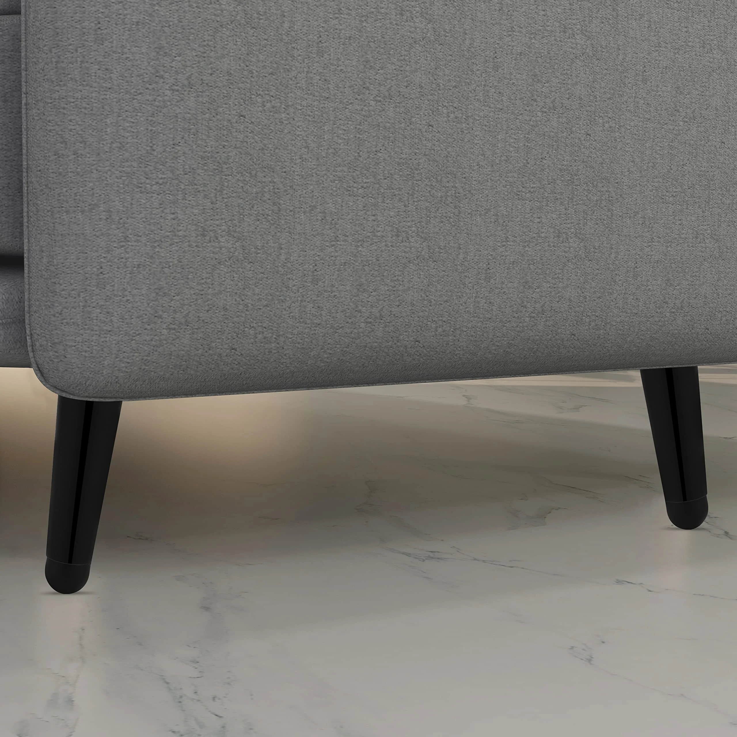 Plantex 4 Inch Sofa Legs for Bed Furniture/Sofa Legs for Table/Sofa Support Legs with Rubber Grip (Black, 6 Pcs) - Image 2