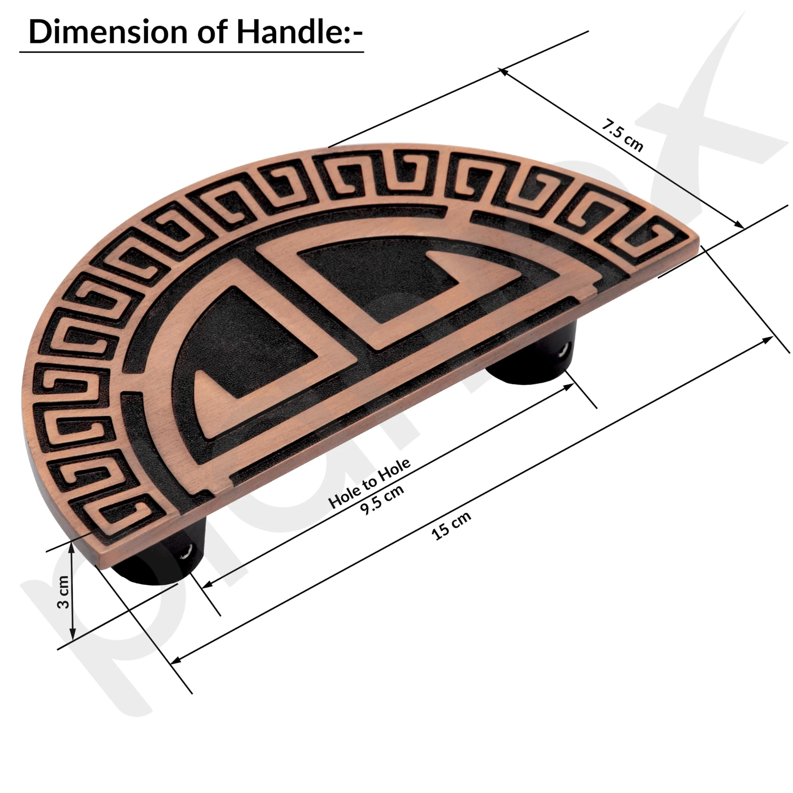 Plantex 6 Inch Aluminium Door Handle - Pull-Push Main Door Accessory (Pack of 1, Copper Antique) - Image 3