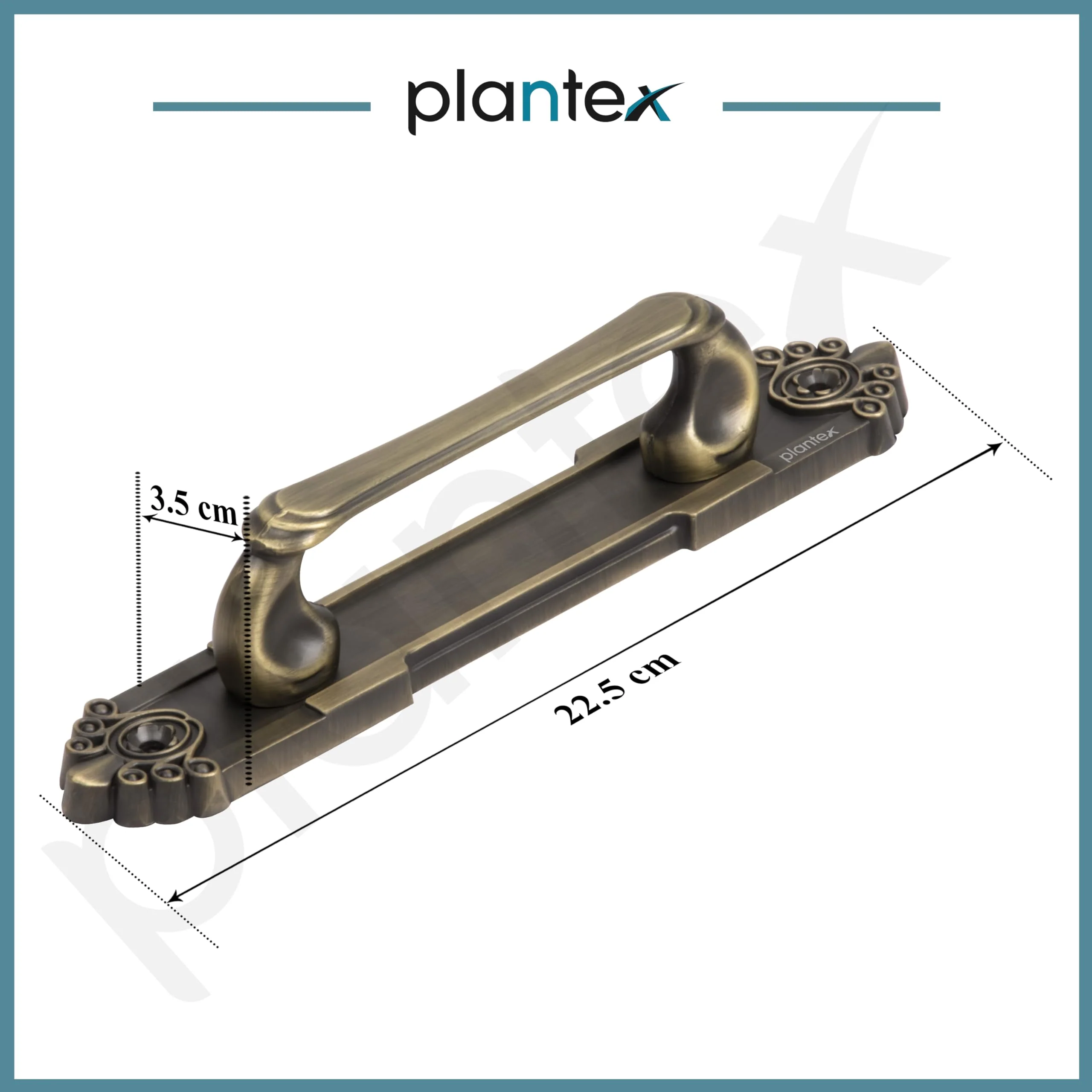 Plantex 8 Inch Heavy Duty Main Door Handle/Pull Push Handle for Main Door Home & Hotel /3 Years Warranty Pack of 2 (294, Brass Antique Finish) - Image 3