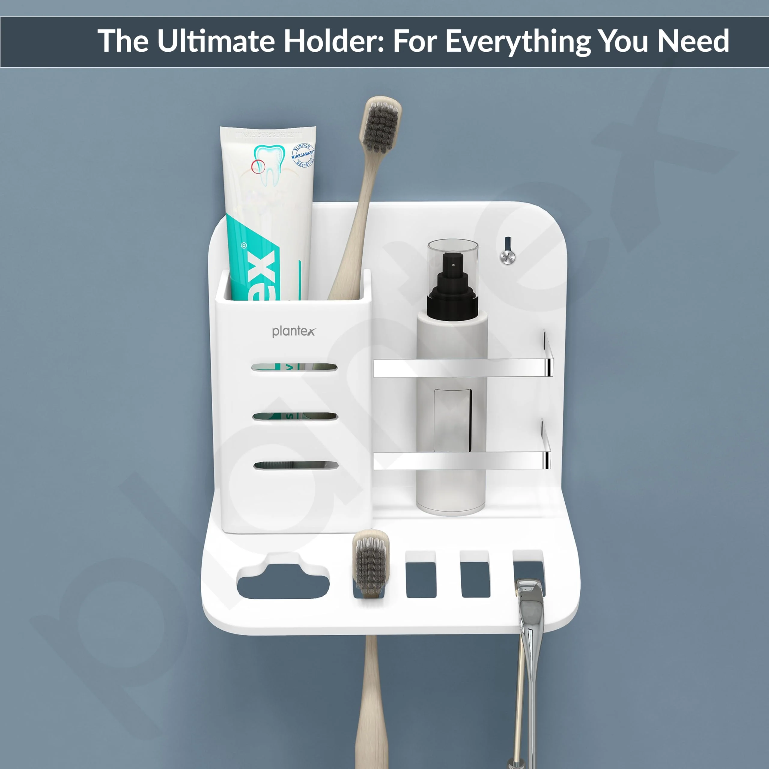Plantex Acrylic Multipurpose Tooth Brush Holder/Stand/Tumbler for Bathroom Accessories for Home - (White) - Image 3