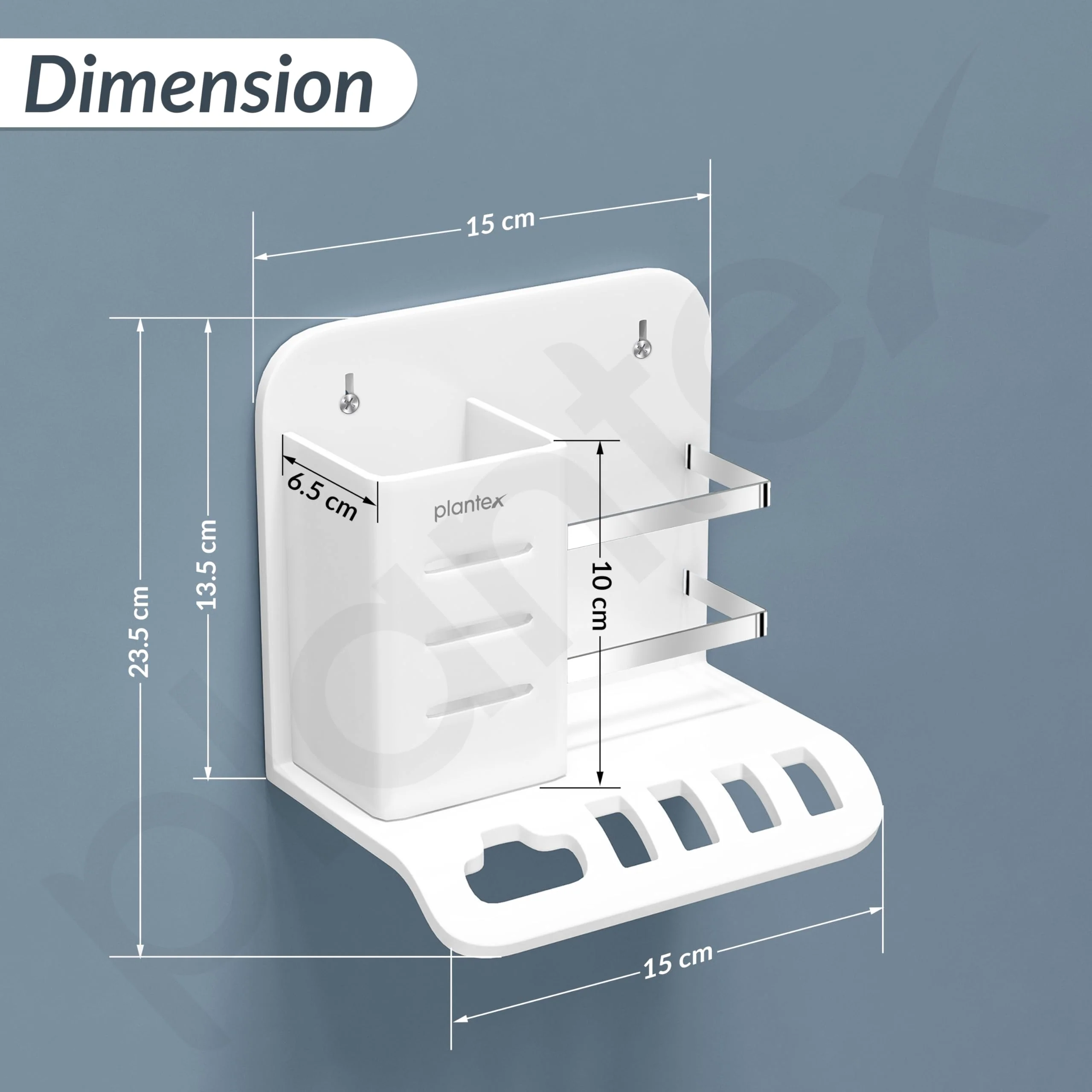 Plantex Acrylic Multipurpose Tooth Brush Holder/Stand/Tumbler for Bathroom Accessories for Home - (White) - Image 4