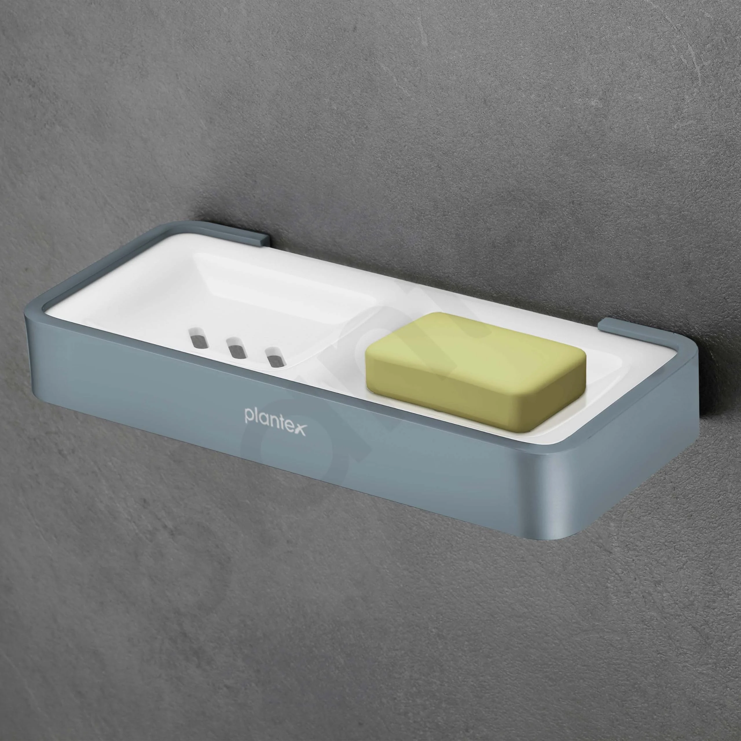 Plantex Aluminium and Acrylic Dual Soap Case/Double Soap Holder for Bathroom/Soap Stand/Bathroom Accessories - (Grey and Milky White) - Image 6
