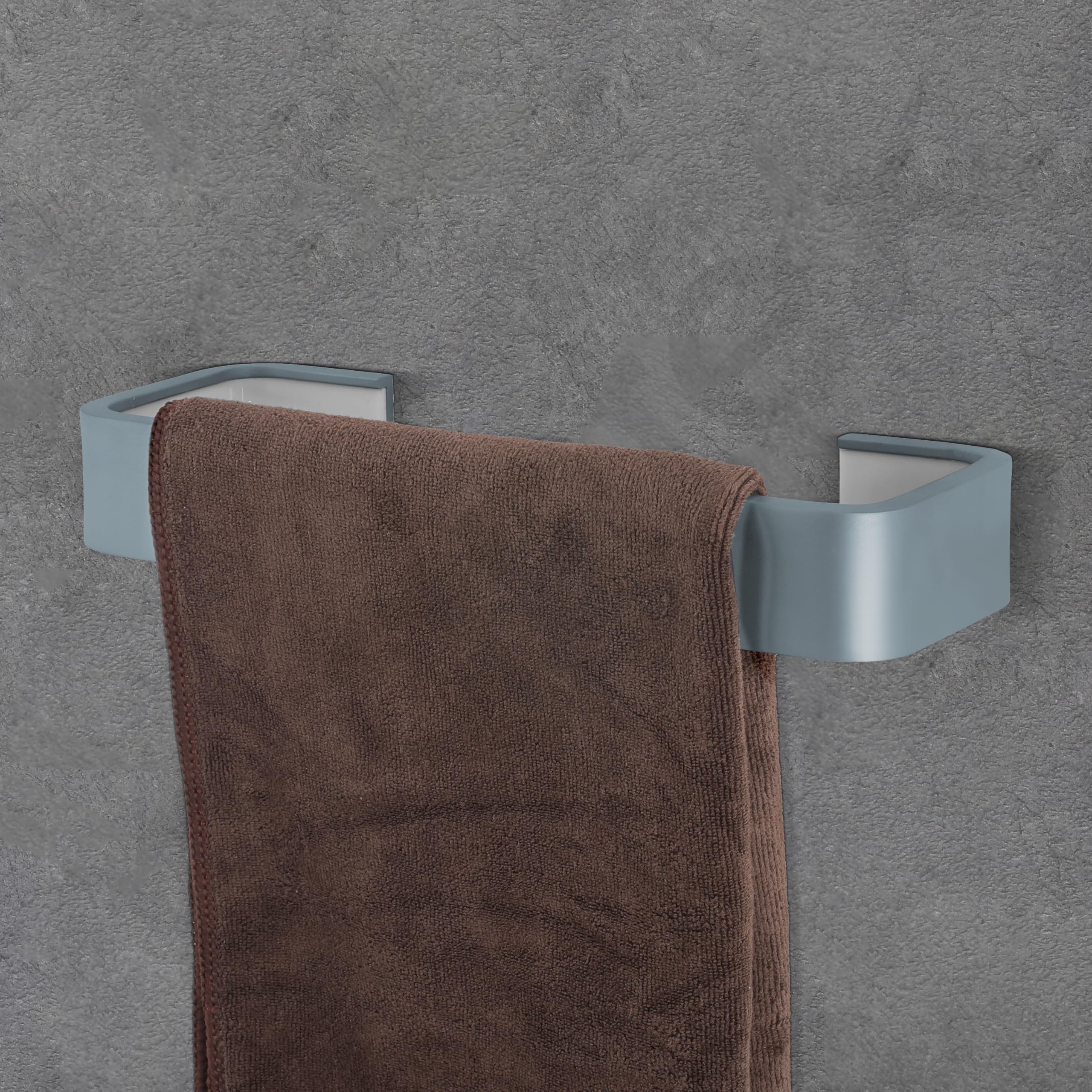 Plantex Aluminium and Acrylic Towel Hanger for wash Basin/Single Towel Rod for Bathroom/Hand Towel Hanger/Bathroom Accessories (Grey and Milky White) 9 Inch - Image 6
