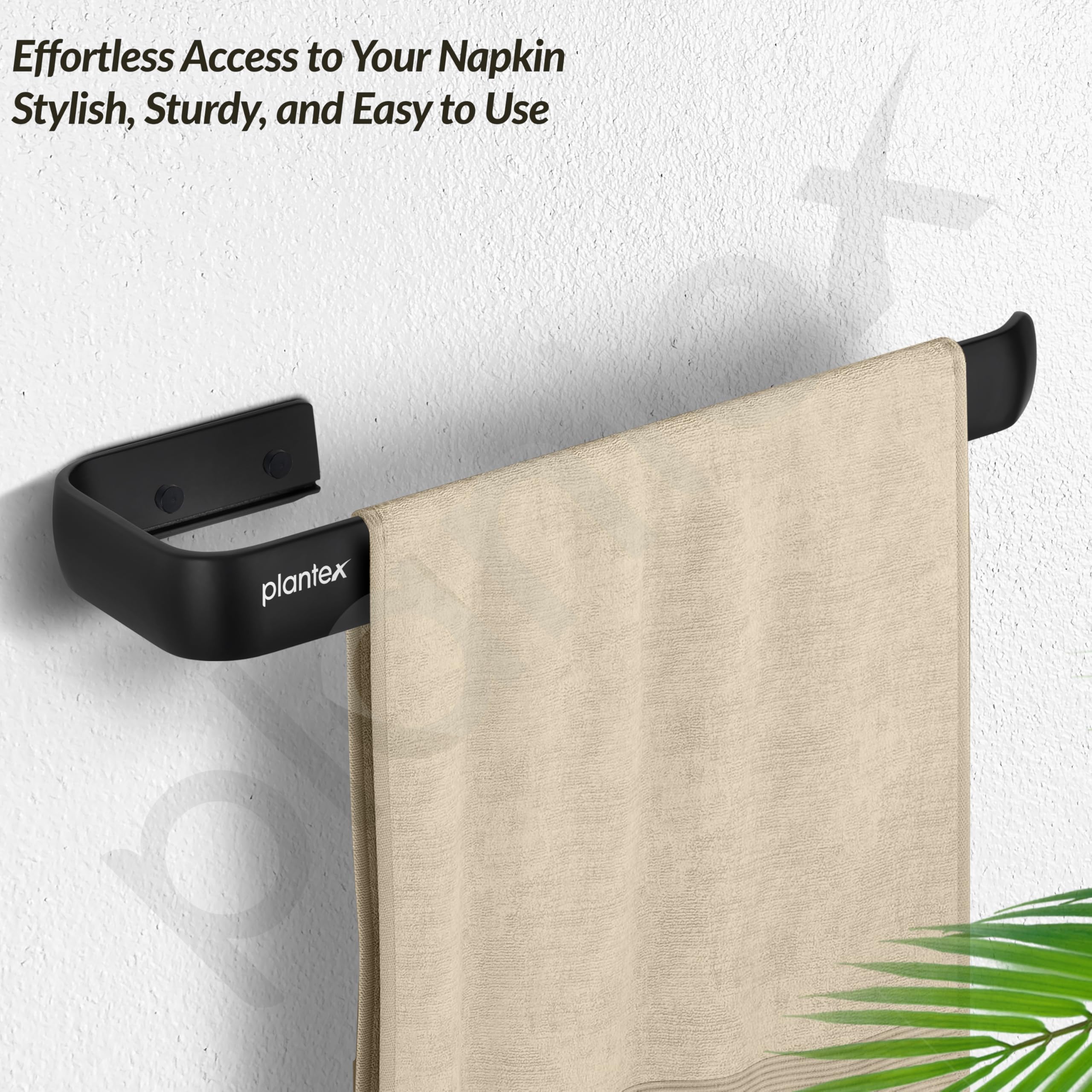 Plantex Aluminium Towel Ring for Bathroom/9 Inch Towel Holder/Towel Hanger for Wash-Basin/Bathroom Accessories - Pack of 1 (1512, Black) - Image 7