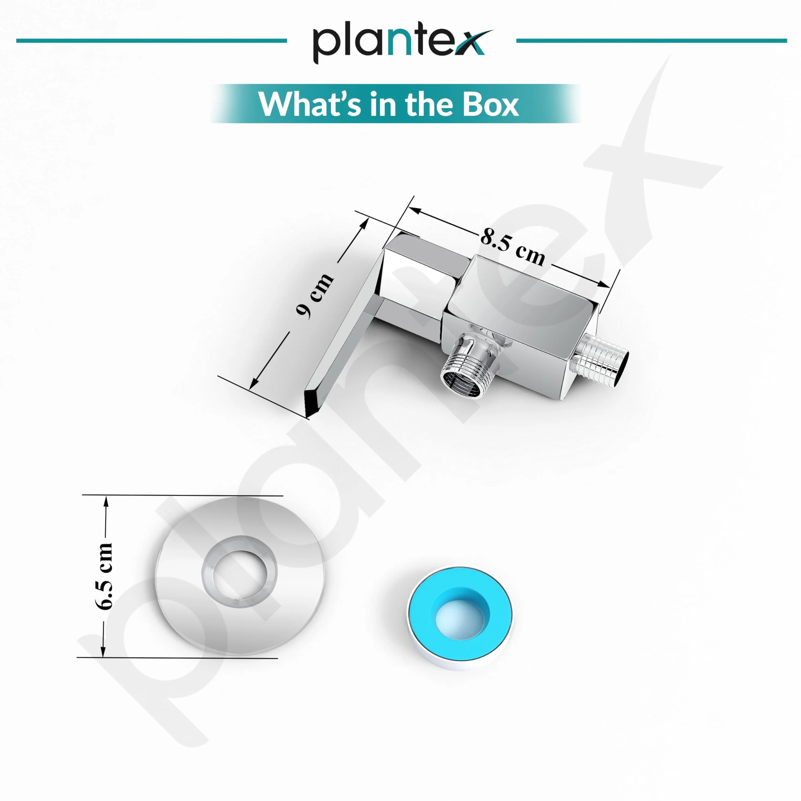 Plantex Angle Valve with Wall Flange & Teflon Tap/Angle Cocke for Bathroom/Bathroom Accessories -Chrome (Celesiya-1244) - Image 3