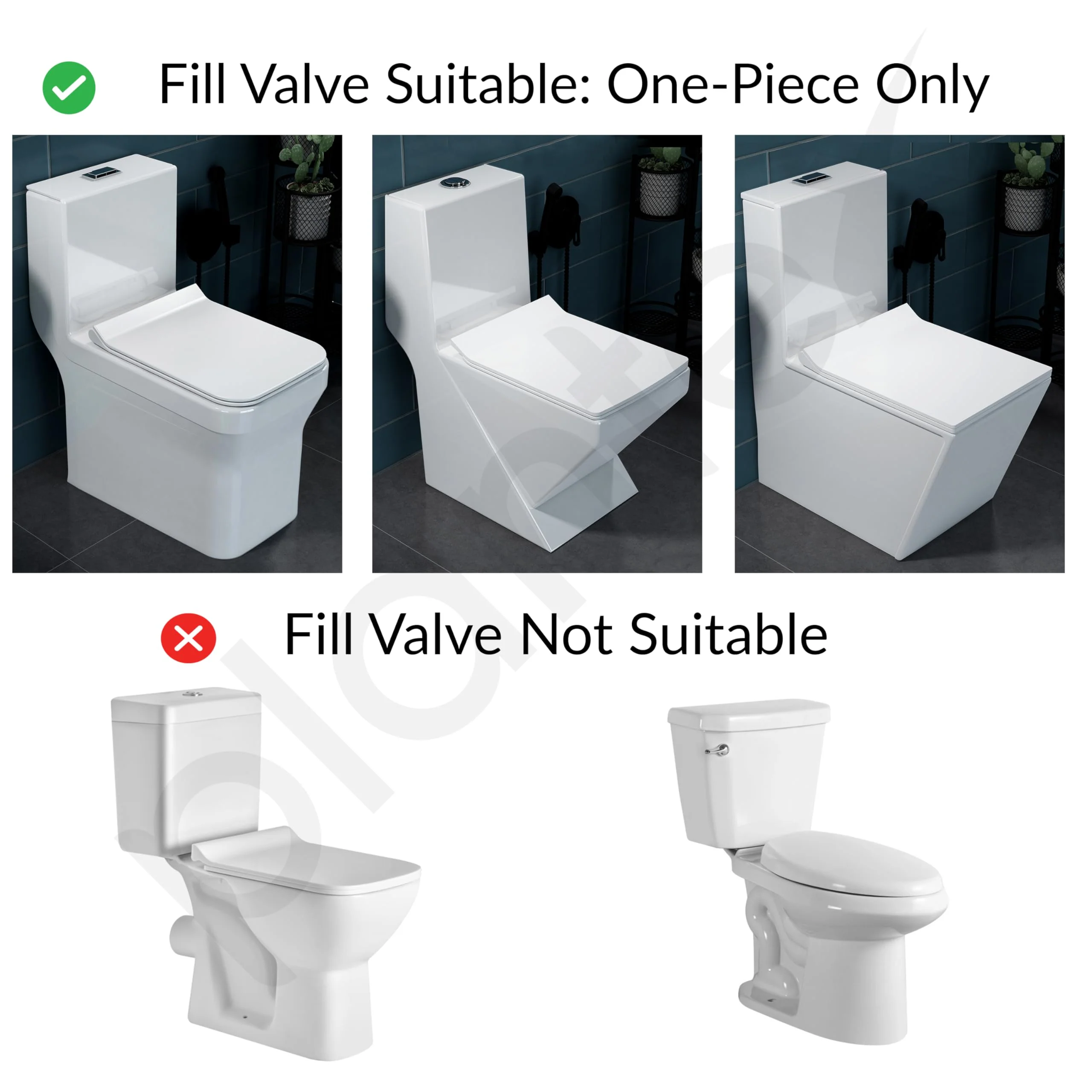 Plantex Anti-Siphon Toilet Flush Tank Fill Valve/Repair Kit 6" to 10" Adjustable for One Piece Commode/Ball Cocke for Flush Tank - Pack of 1 (White & Blue) - Image 6