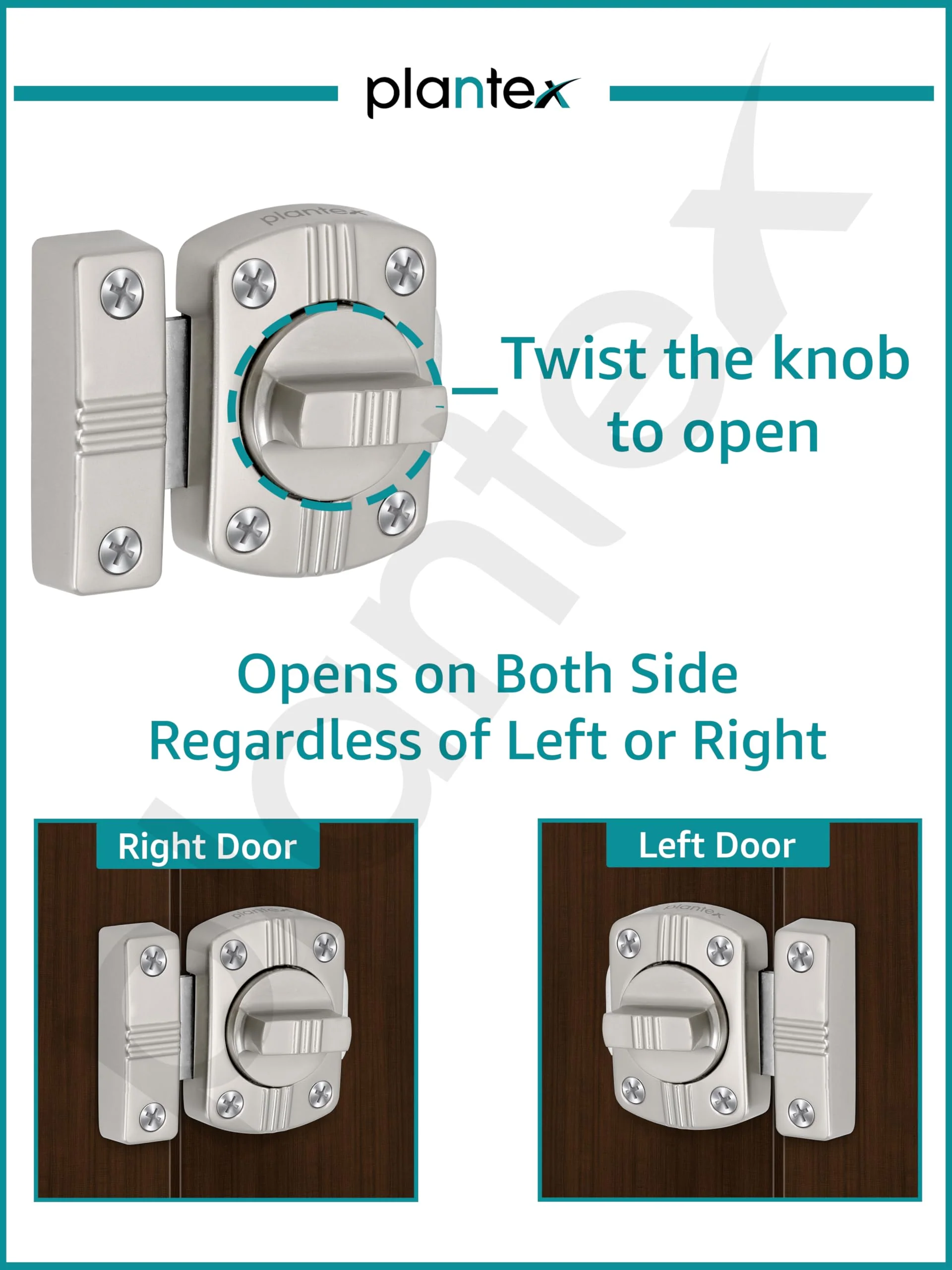 Plantex Baby Latch for Bathroom/Door Latch Lock for Bathroom/Door Stopper for Home//Door chitkani/Door Latches for Home/Office/Bedroom -Pack of 1 (Satin) - Image 5