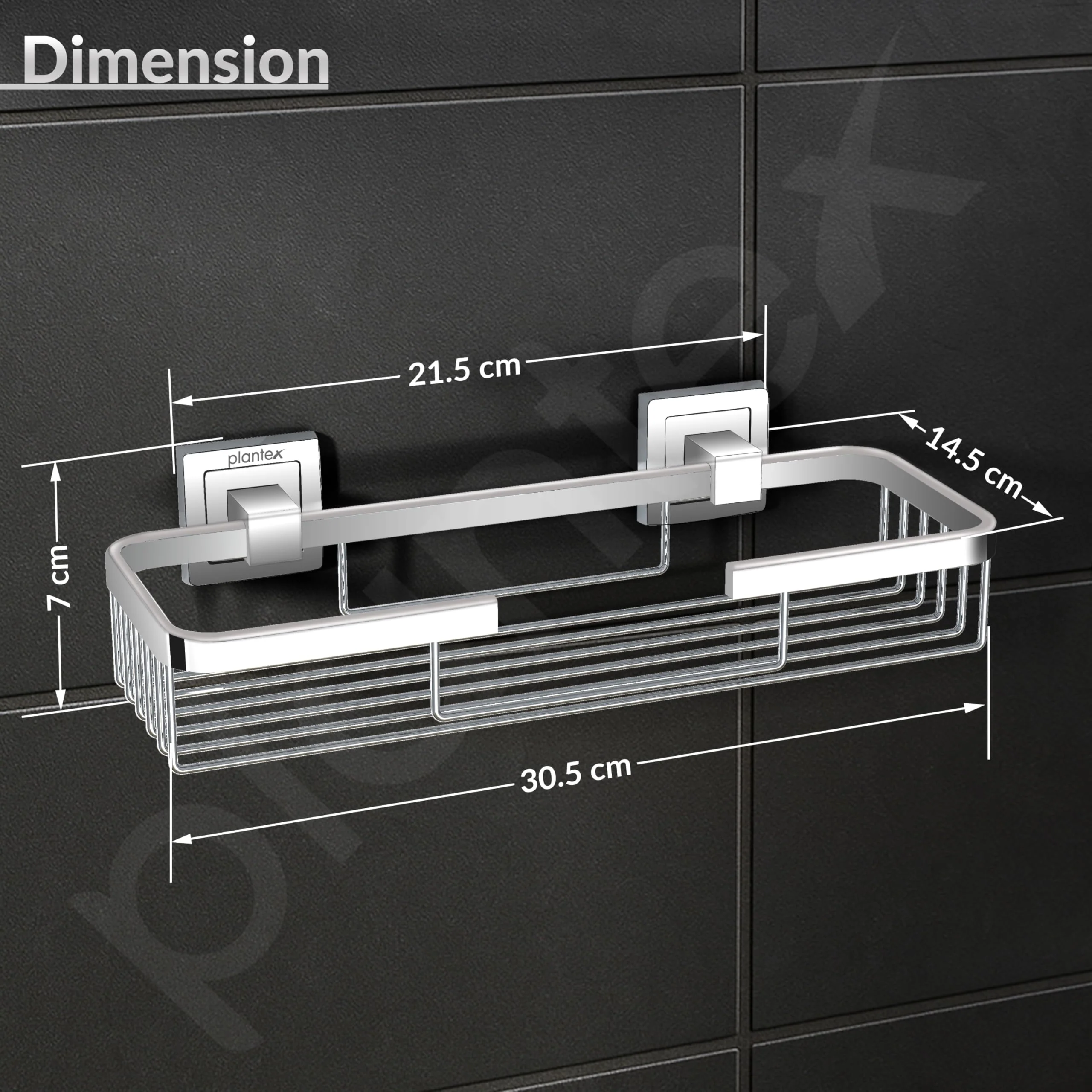 Plantex Bathroom Shelf for Wall/304 Grade Stainless Steel Multi-Purpose Shelf/Spice Rack for Kitchen/Wall Mount Storage Rack/Bathroom Accessories-Pack of 1 (2111, Chrome) - Image 6