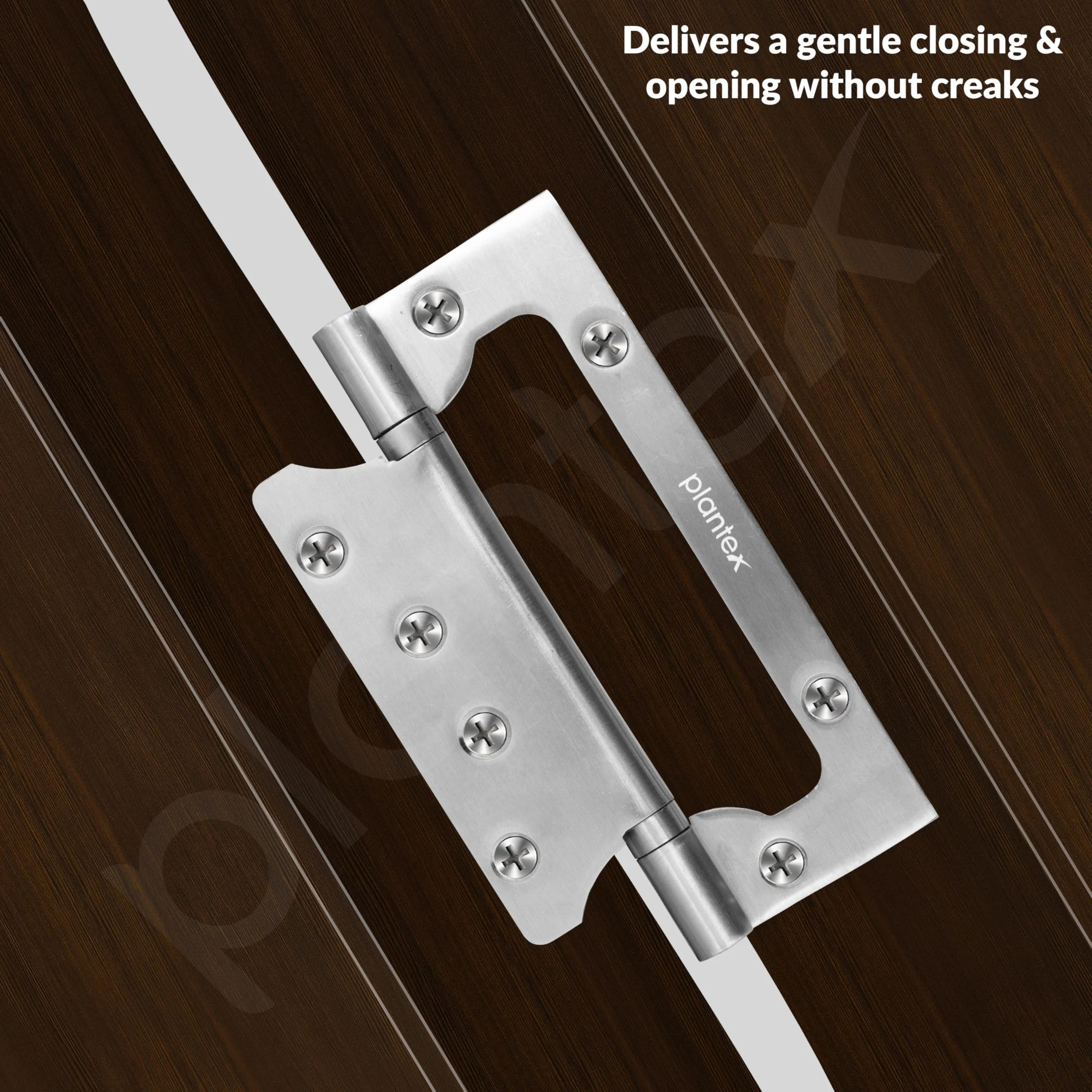 Plantex Butterfly Hinges for Door/Stainless Steel Door Hinges/Non-Mortise Hinges/5 Inch x 14 Gauge Hinges/2.5 mm Hinges for Home/Office/Hotel - Pack of 1 (Chrome) - Image 2