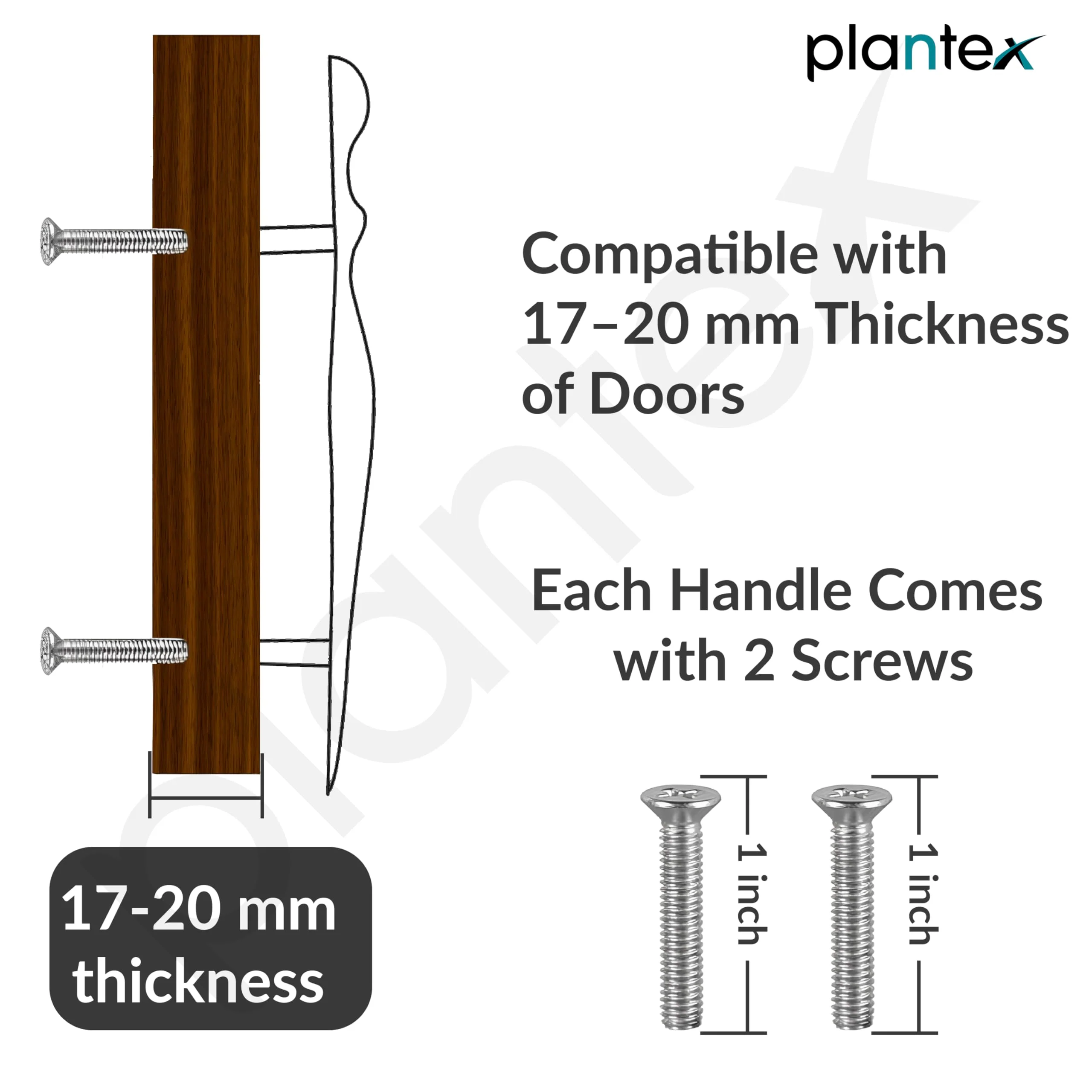 Plantex Cabinet Handle/160mm Handle for Cabinet/Furniture/Door Pull-Push Handle for Home/Office - Pack of 1 (Black) - Image 4