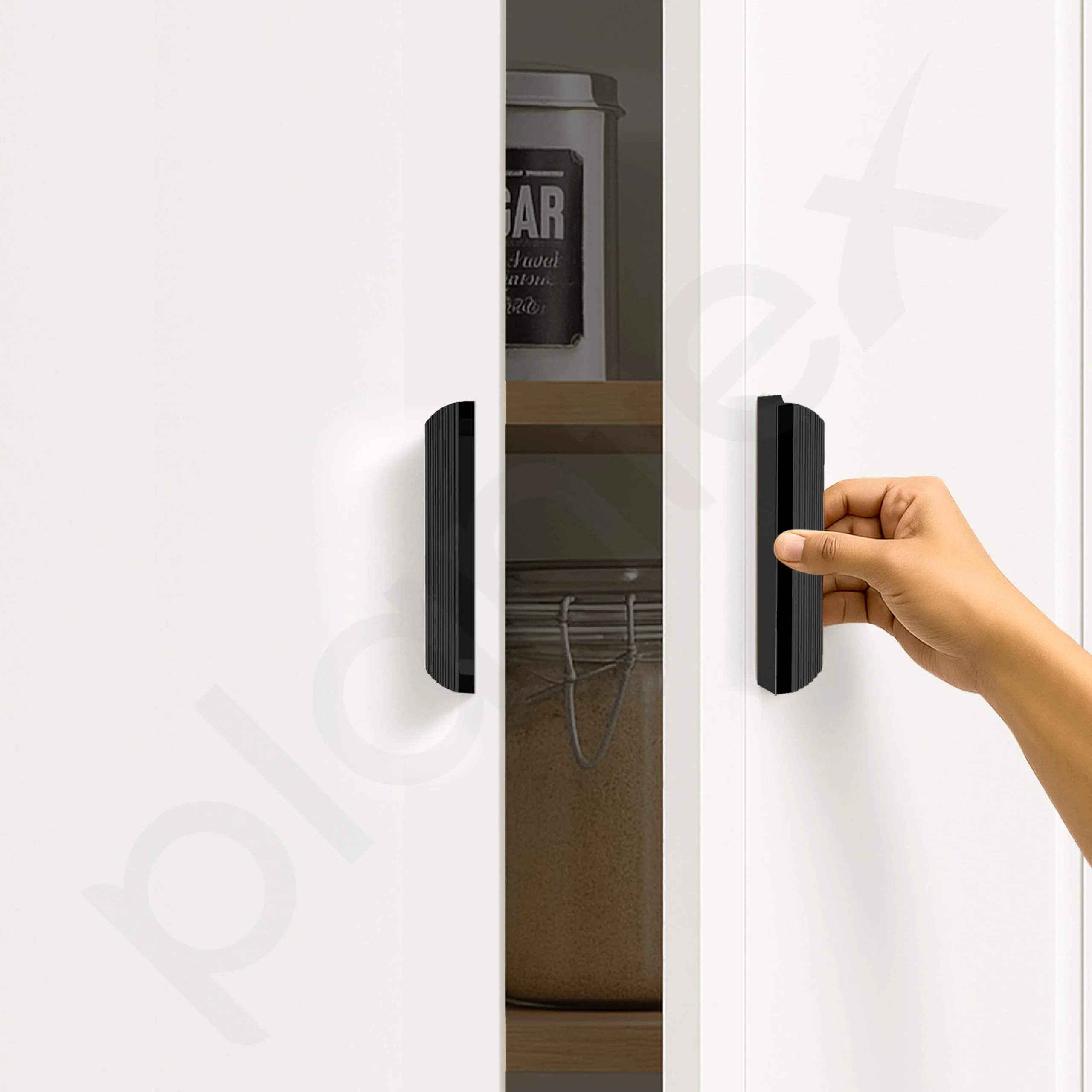 Plantex Cabinet Handle/Kitchen Cabinet Door Handle/Wardrobe/96 mm Cupboard Handle/Door Pull-Push Handle for Home/Office - Pack of 2 (Black) - Image 7