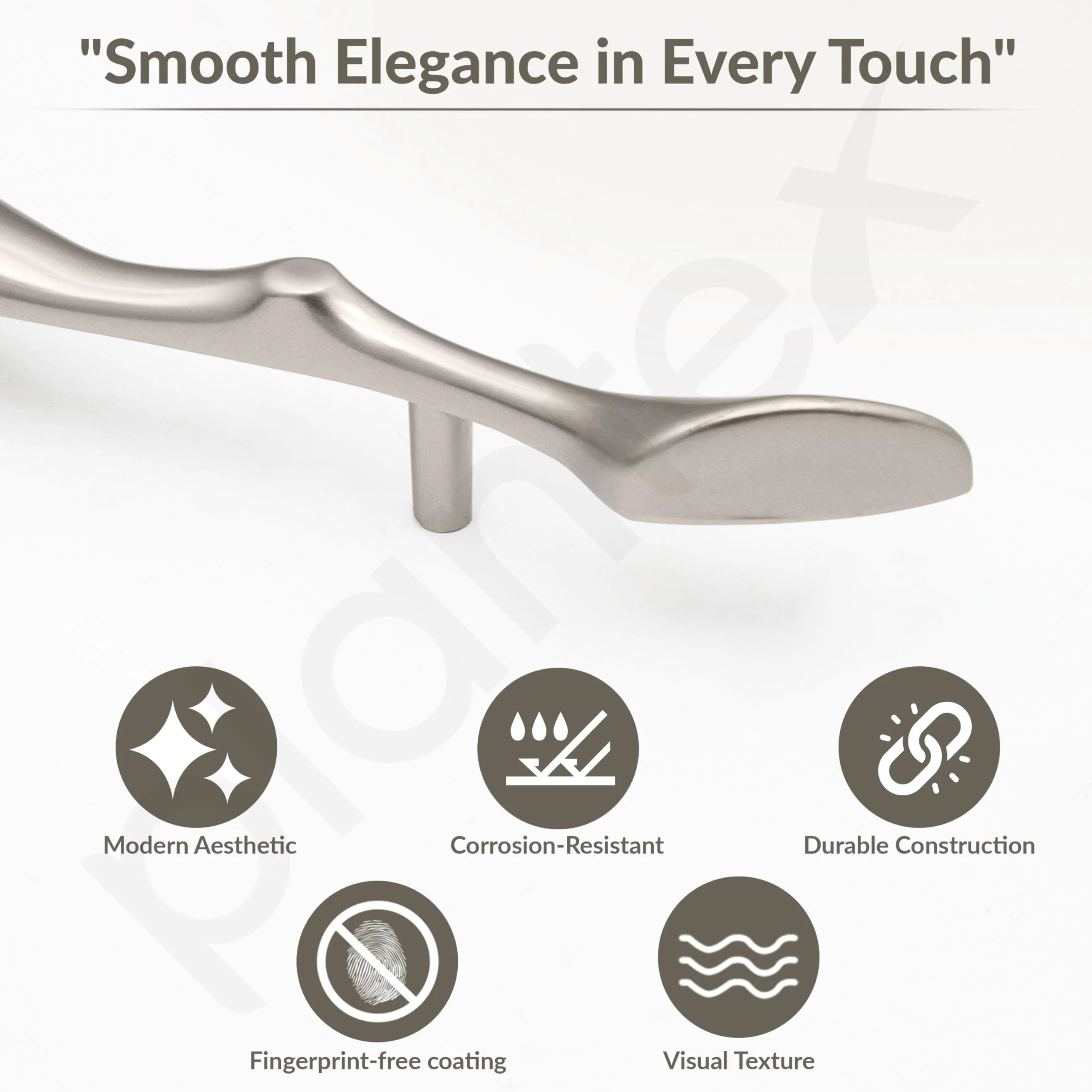 Plantex Cabinet Handle/Pull-Push Handle for Wardrobe/224mm Handle for Drawer/Cupboard - Pack of 1 (Satin) - Image 2