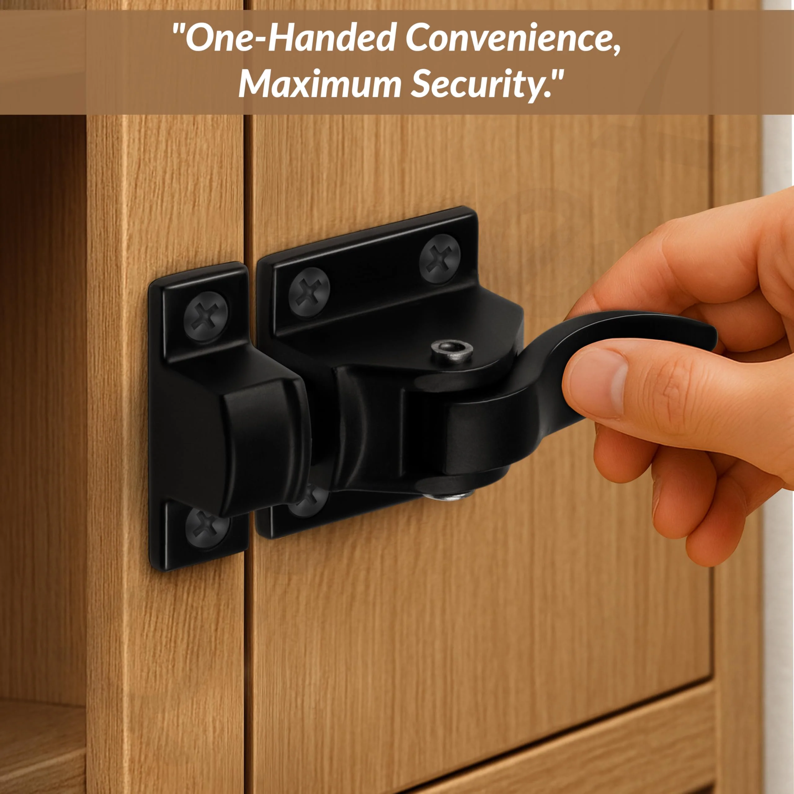Plantex Cabinet Latch โ Heavy-Duty Hatch Case Bolt for Storage Units, Toolboxes, Kitchen Cabinets & Cupboards โ Black (Pack of 1) - Image 4