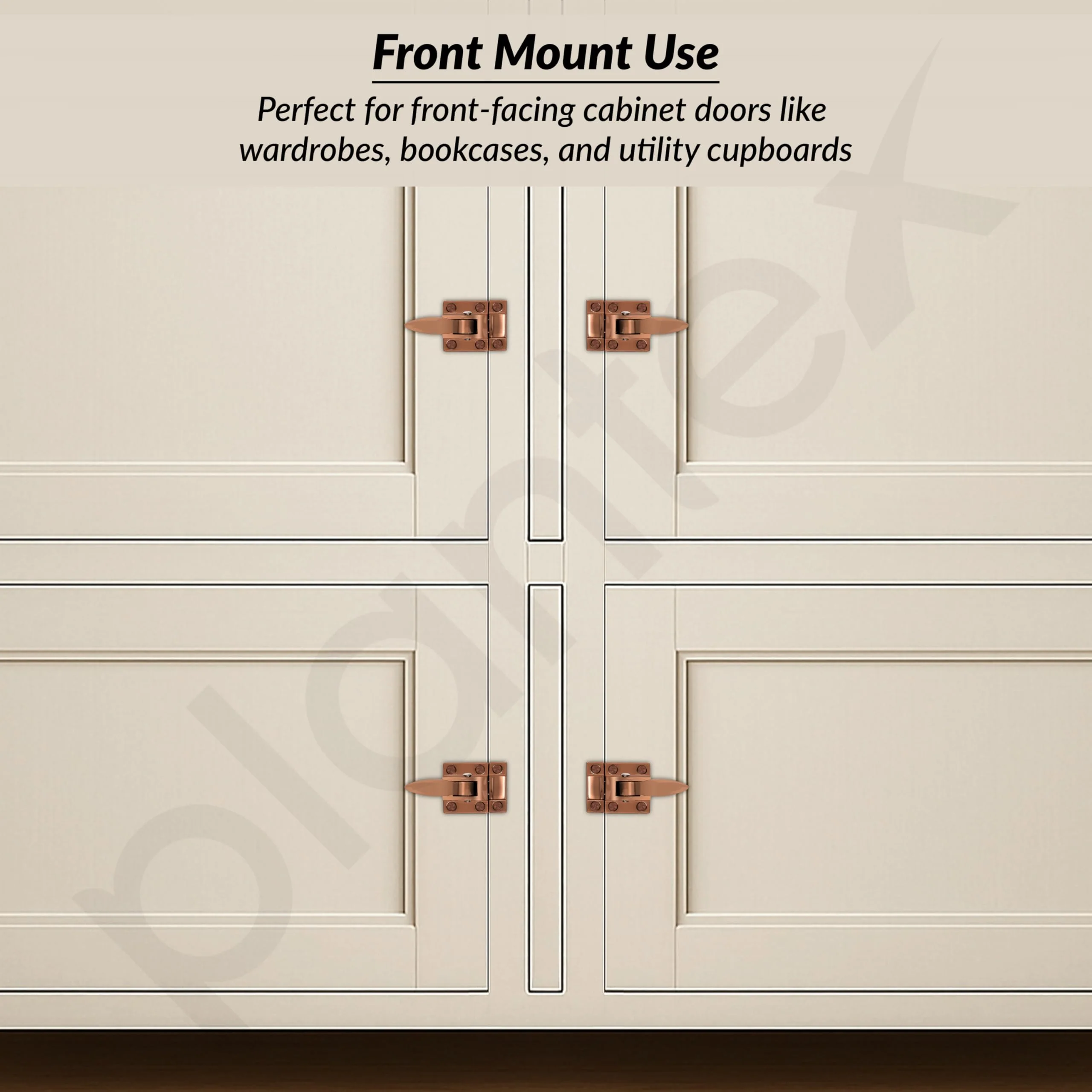 Plantex Cabinet Latch โ Heavy-Duty Hatch Case Bolt for Storage Units, Toolboxes, Kitchen Cabinets & Cupboards - Pack of 1 (Rose Gold) - Image 6