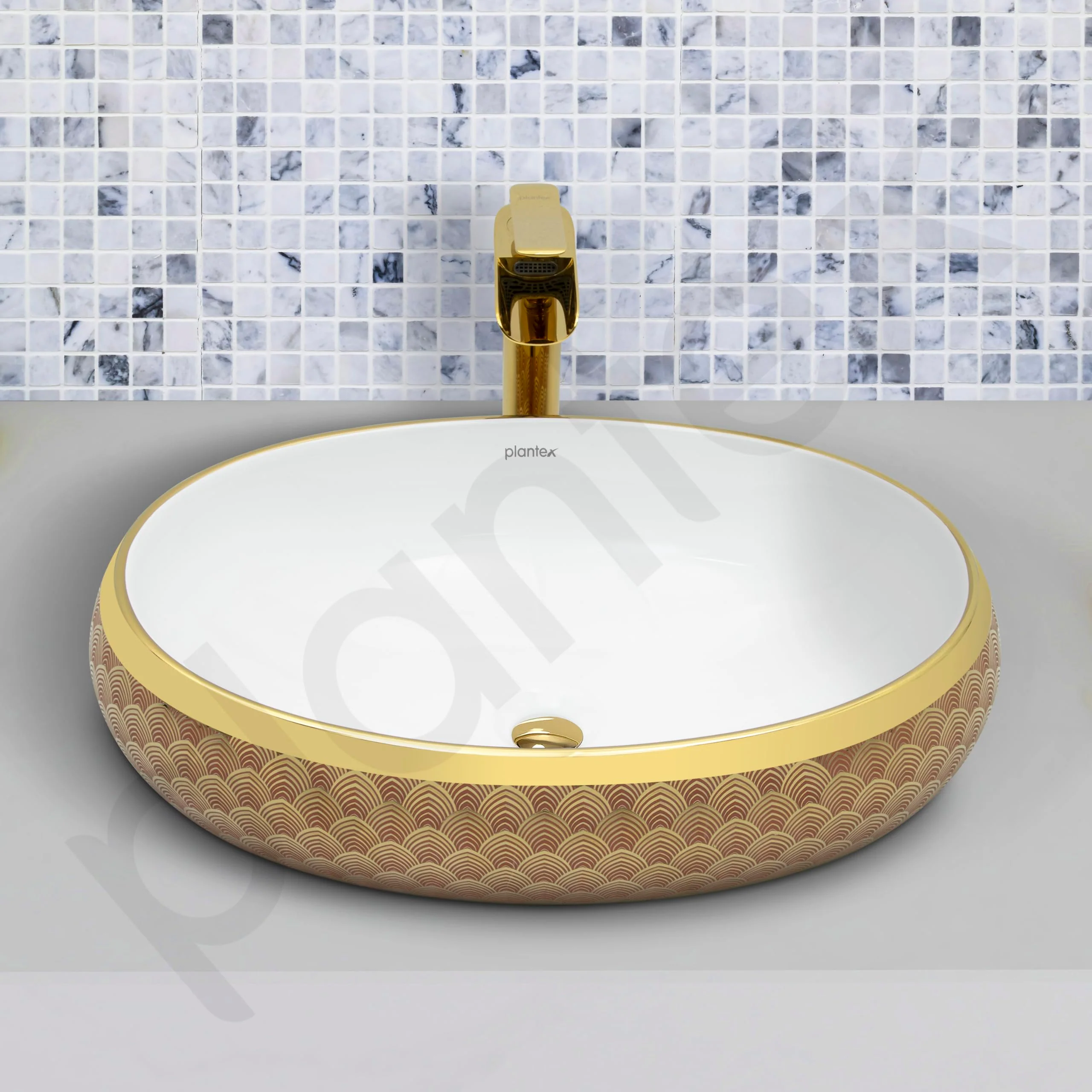 Plantex Ceramic Basin for Bathroom/Designer Table Top Wash Basin/Countertop Vessel Sink for Home/Restaurant/Hotel (24 x 16 x 6.5 Inch) - Image 7