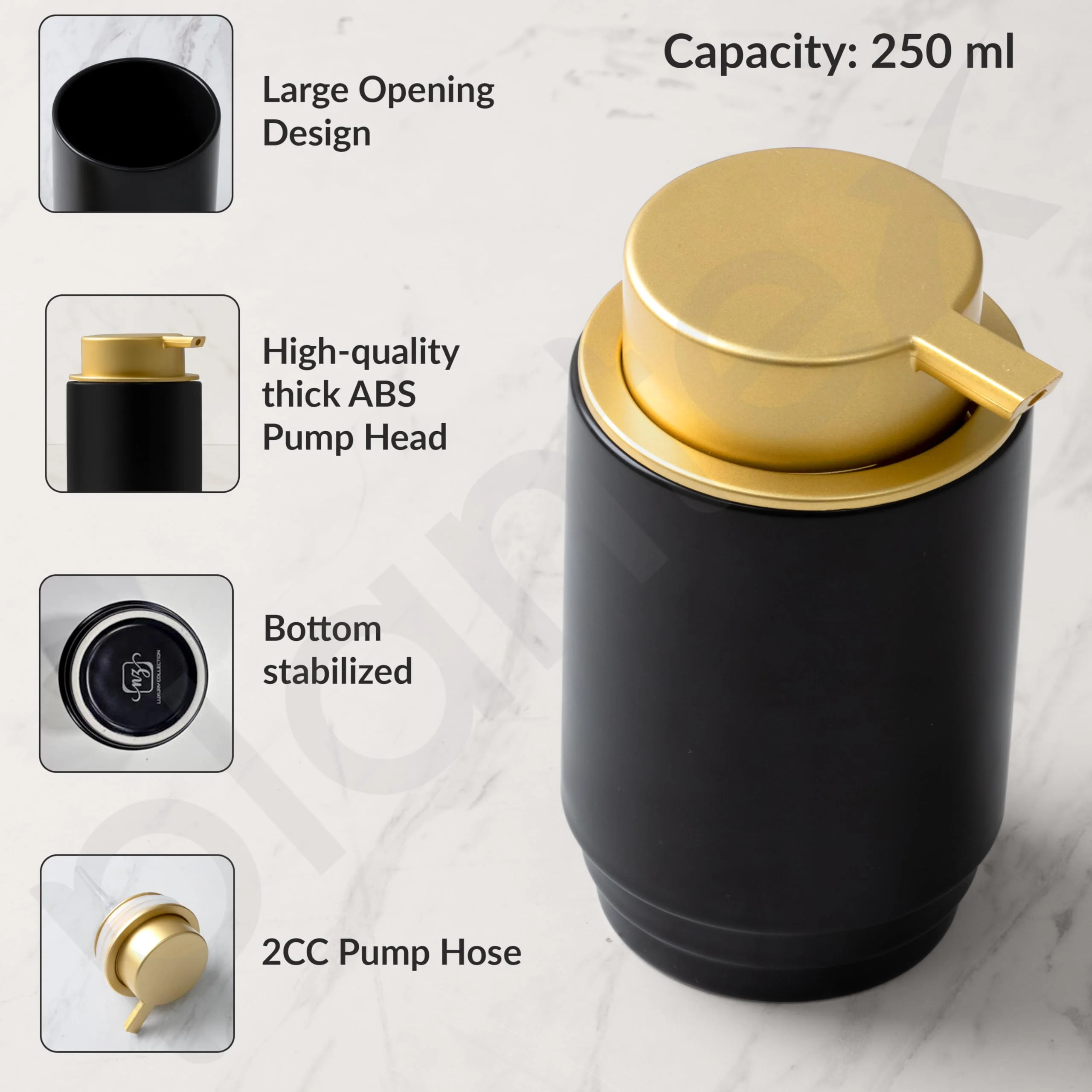 Plantex Ceramic Soap Dispenser for Washbasin/Hand Soap Dispenser/Soap Dispenser for Kitchen/Bathroom Accessories - Pack of 1 - Image 4