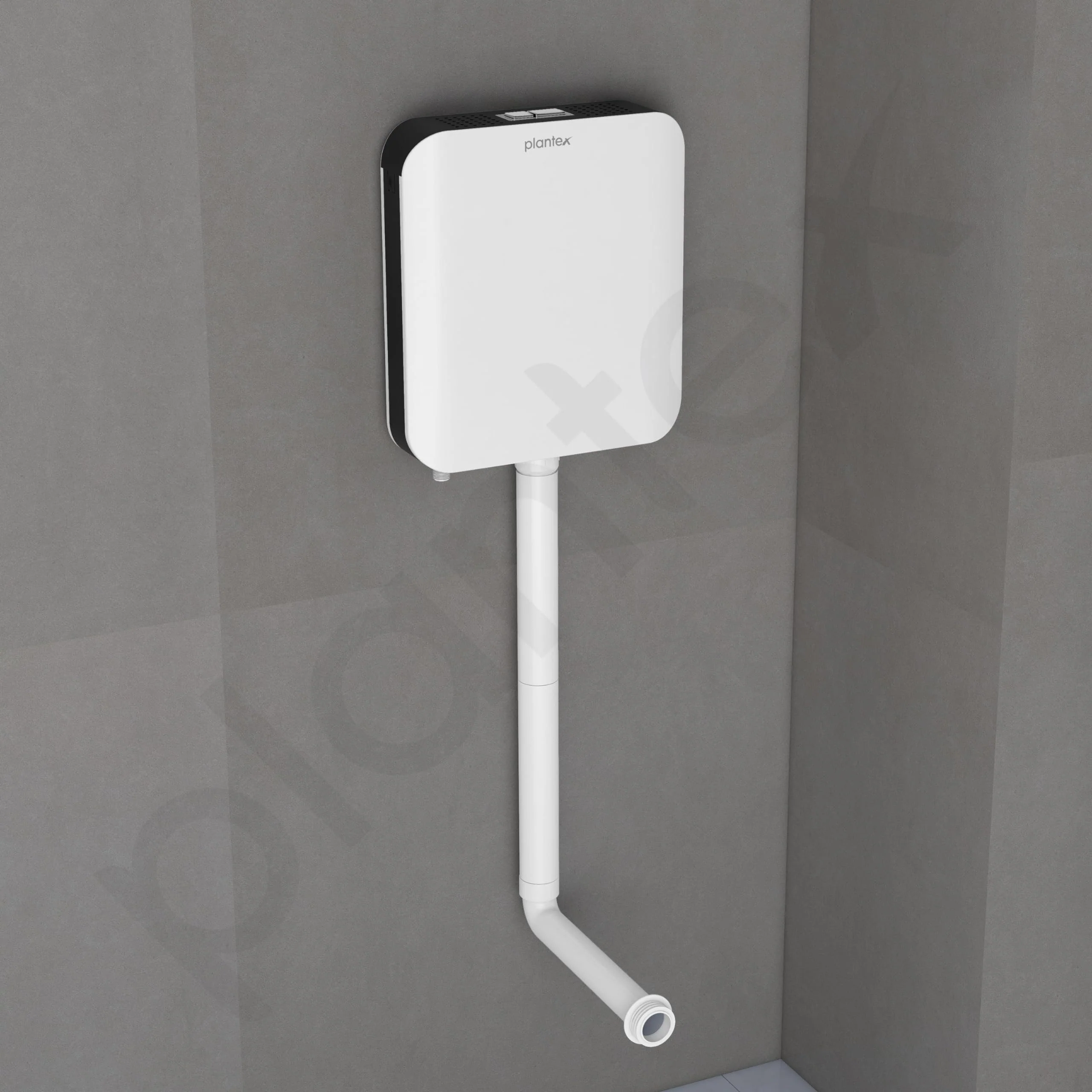 Plantex Cistern Flush Tank/Dual & SlimTone 7Ltr Water Capacity Polypropylene/Commode Flush Tank for Bathroom with Internal Accessories Pack of 1 (Black & White) - Image 7