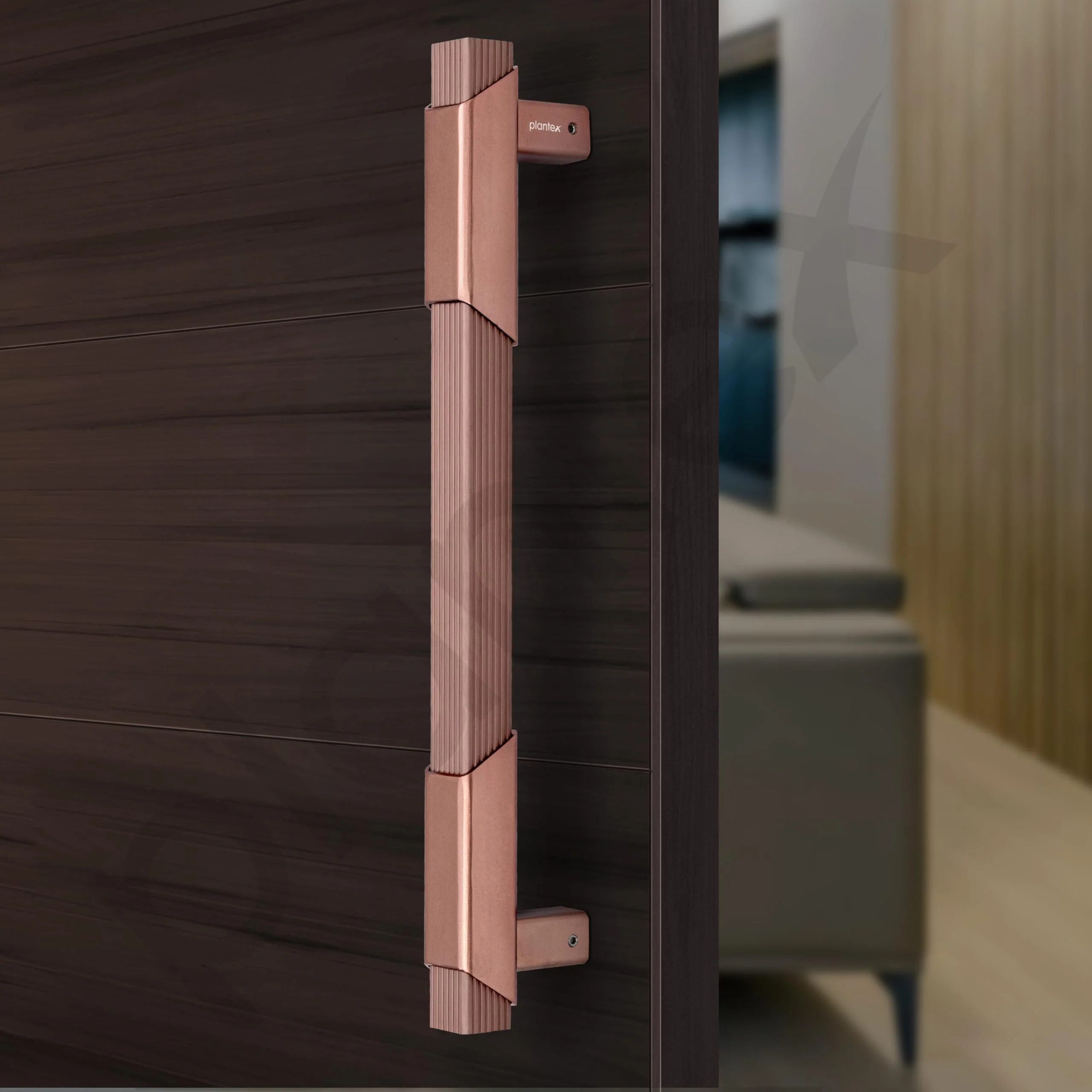 Plantex Door Handle/14 Inch Main Door Handle/Aluminium Door Handle/Pull-Push Door Handle/Door Accessories (Pack of 1, Rose Gold) - Image 5